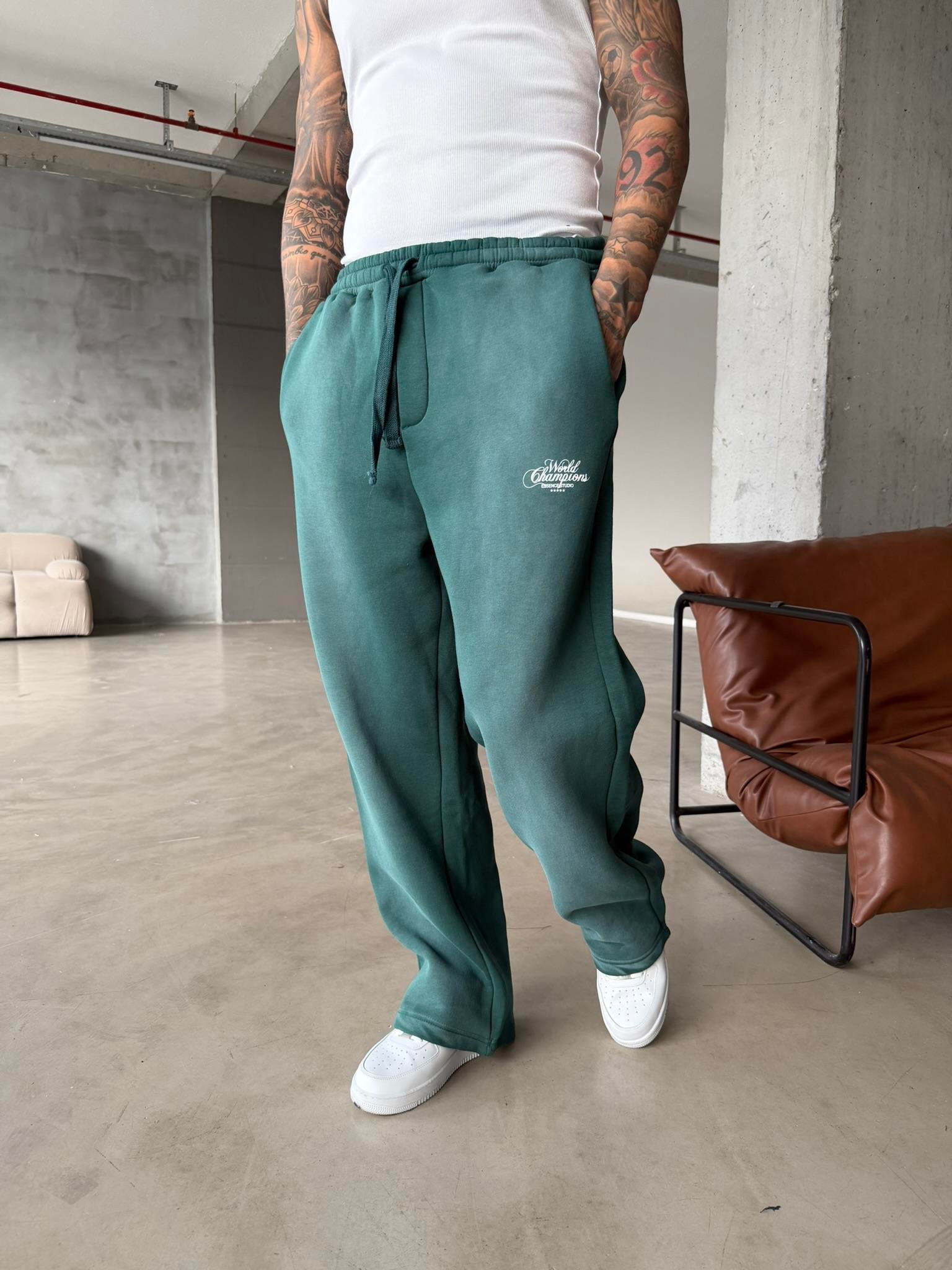 Spreyli Premium Seri Eşofman - Yeşil