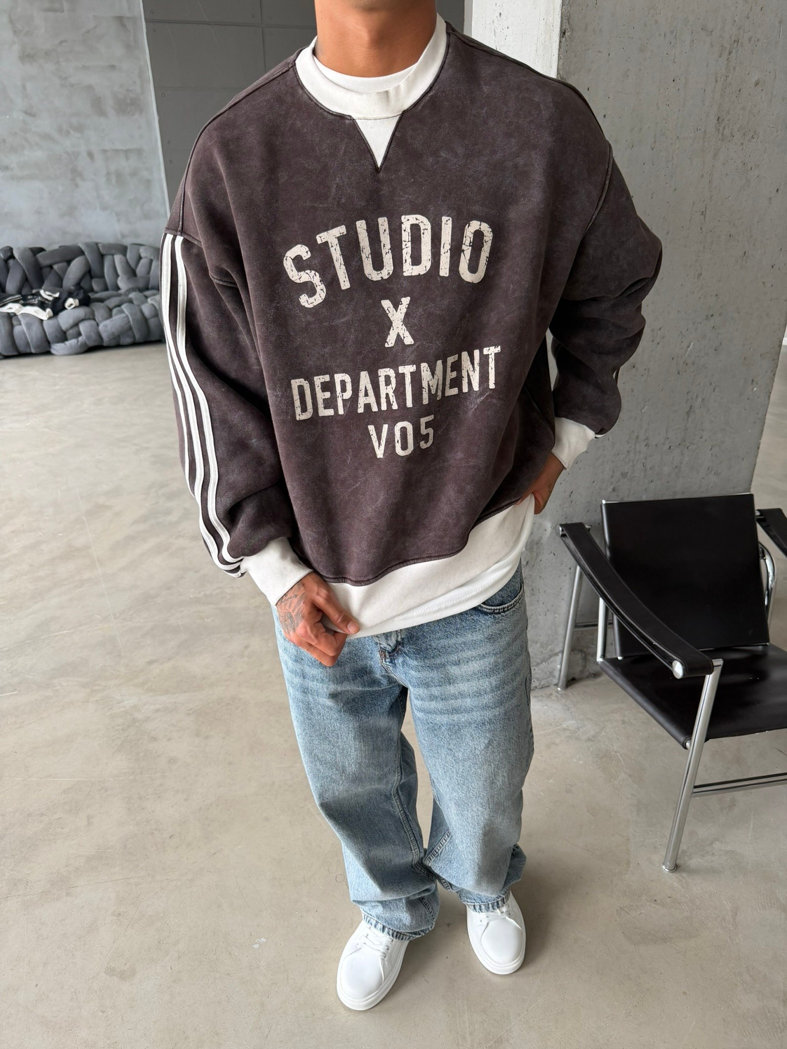 Studio Department Acid Yıkama Sweat