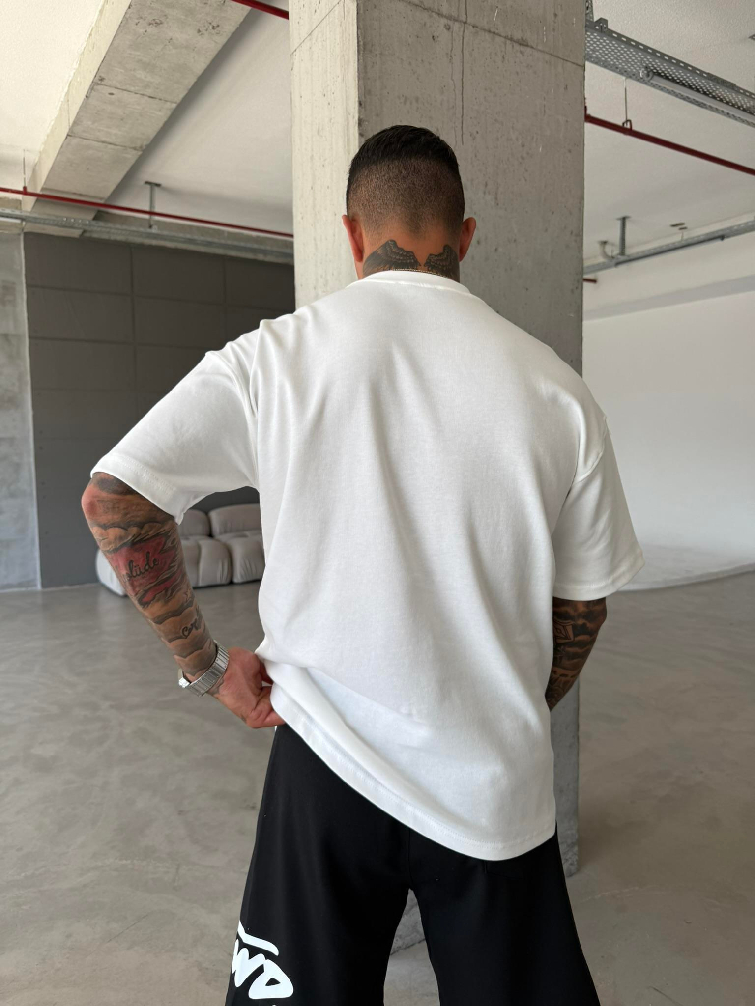 Stwd Basic Enjeksiyon Baskı T-Shirt - Beyaz