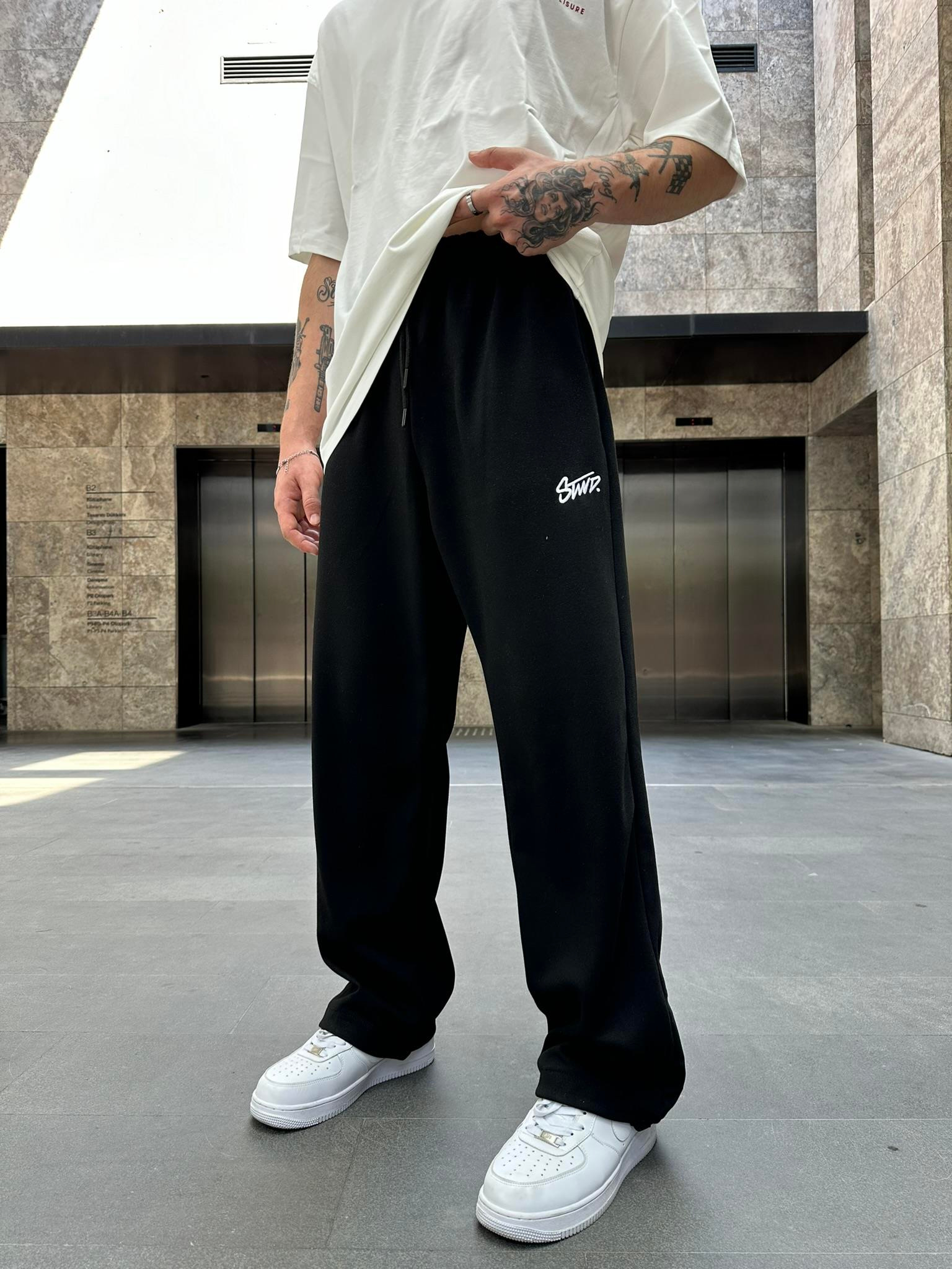 Stwd Nakışlı Baggy Lastik Paça Eşofman Altı