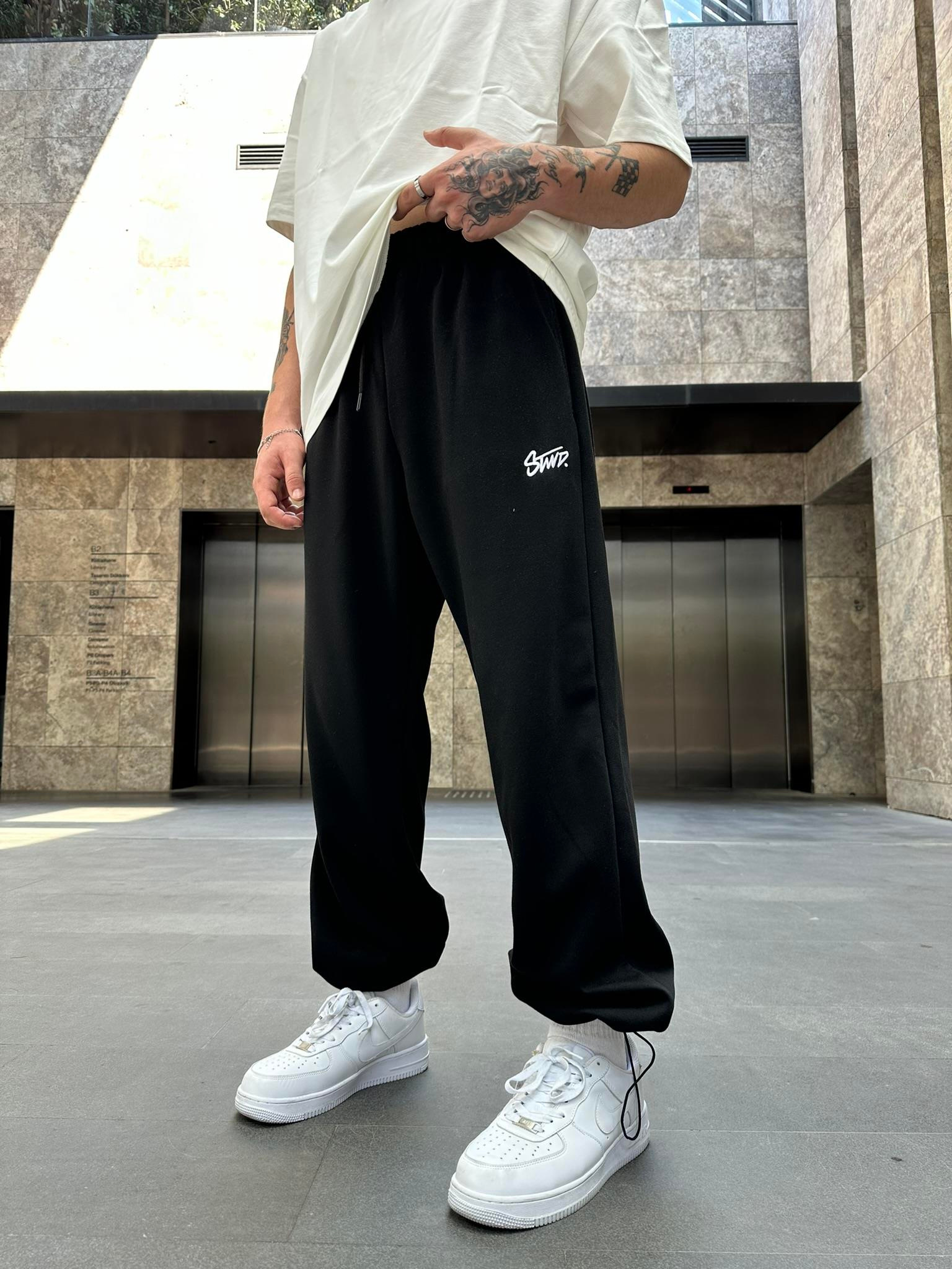 Stwd Nakışlı Baggy Lastik Paça Eşofman Altı