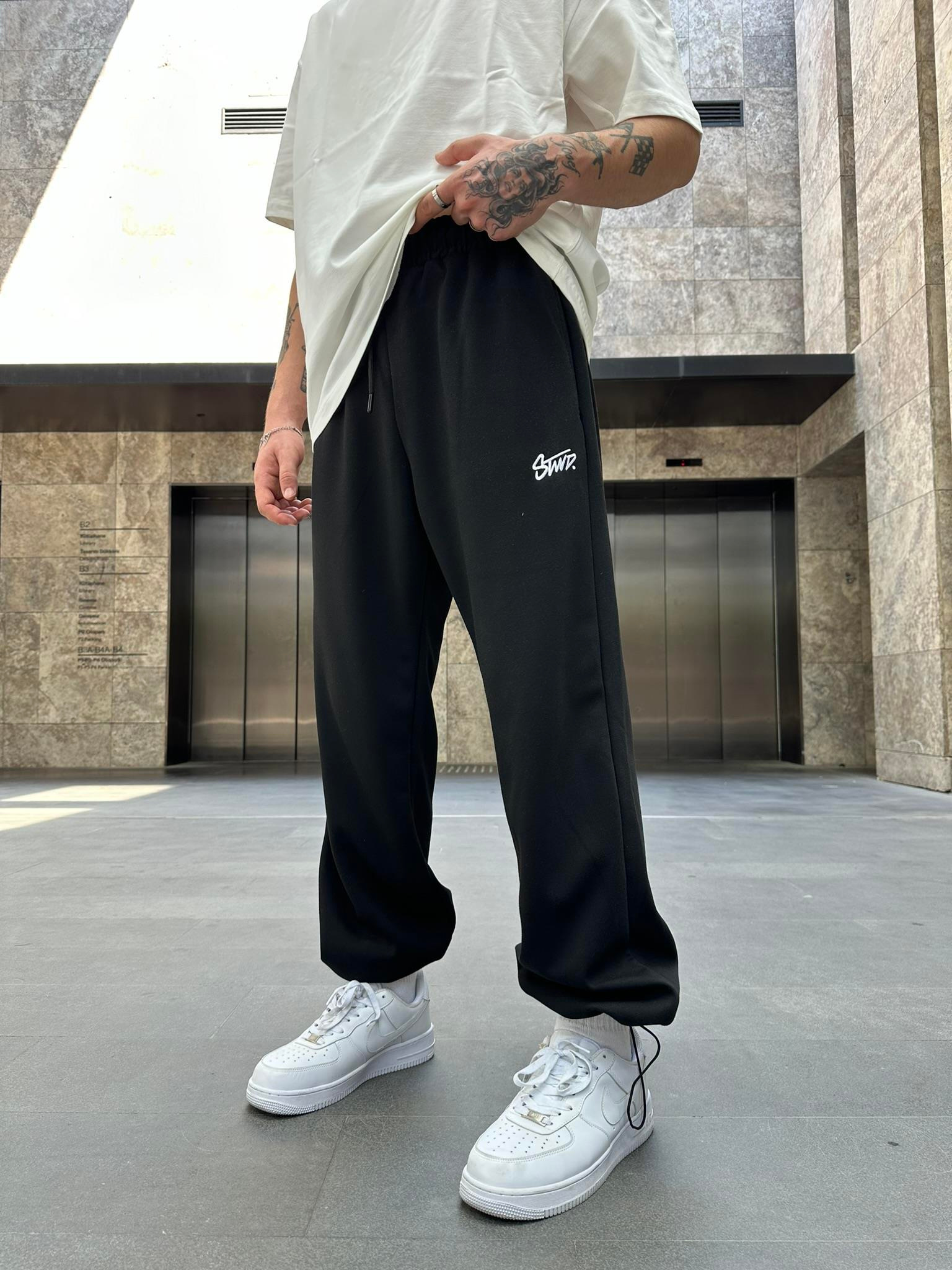 Stwd Nakışlı Baggy Lastik Paça Eşofman Altı