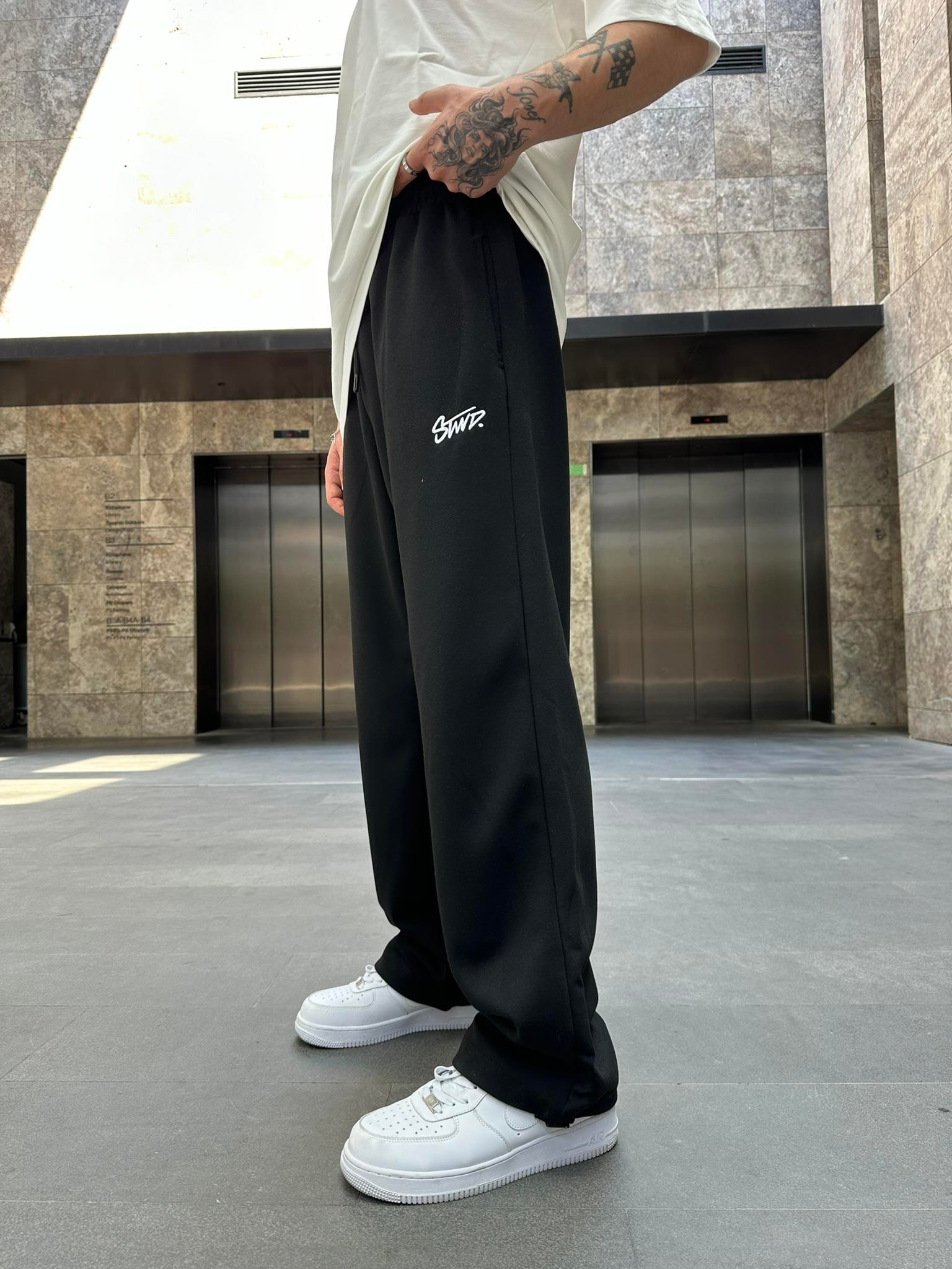 Stwd Nakışlı Baggy Lastik Paça Eşofman Altı