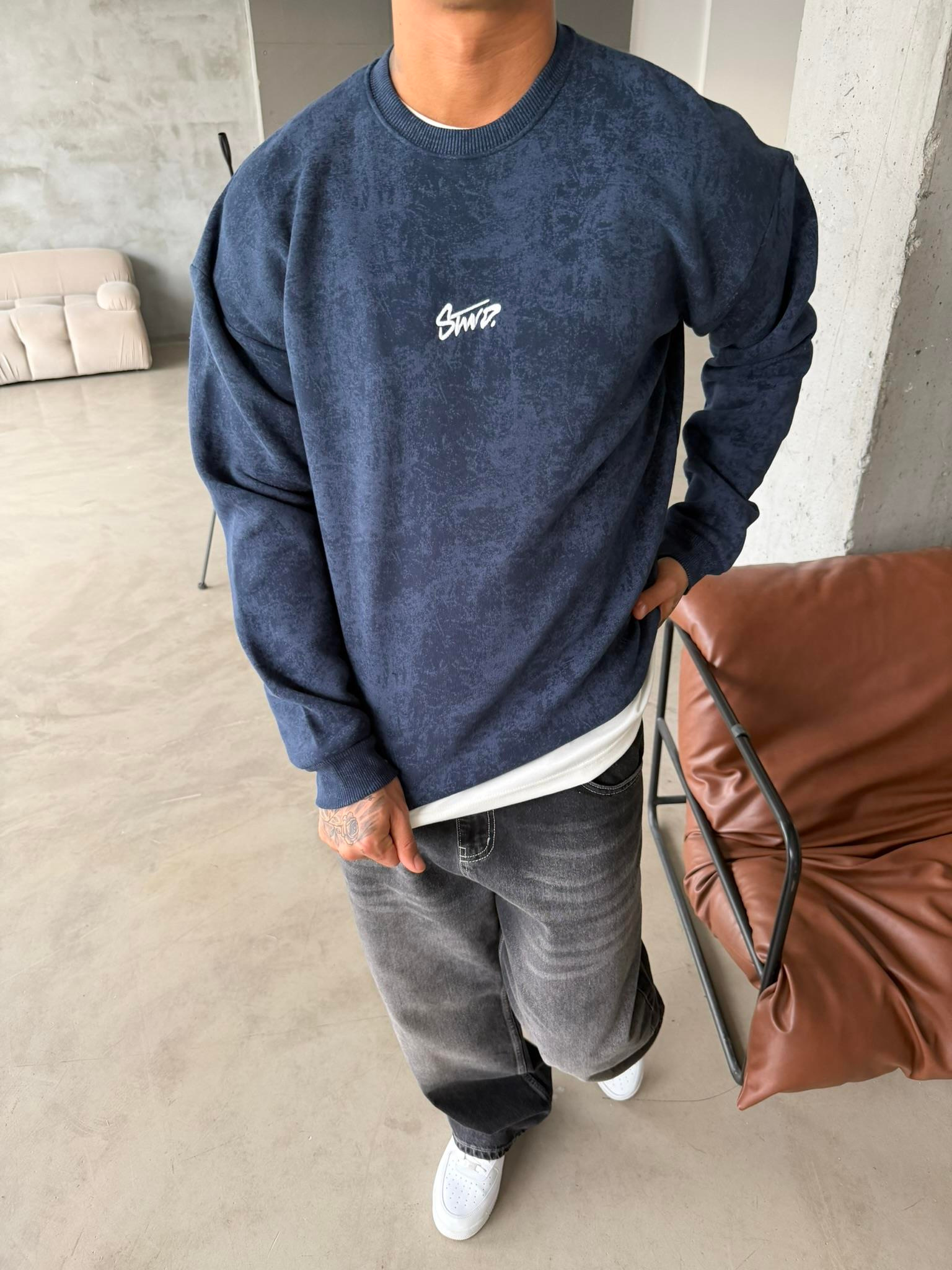 SW Preimum Acid Sweat - İndigo