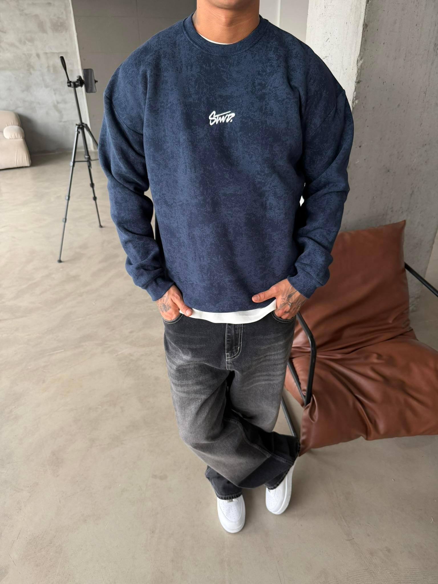 SW Preimum Acid Sweat - İndigo