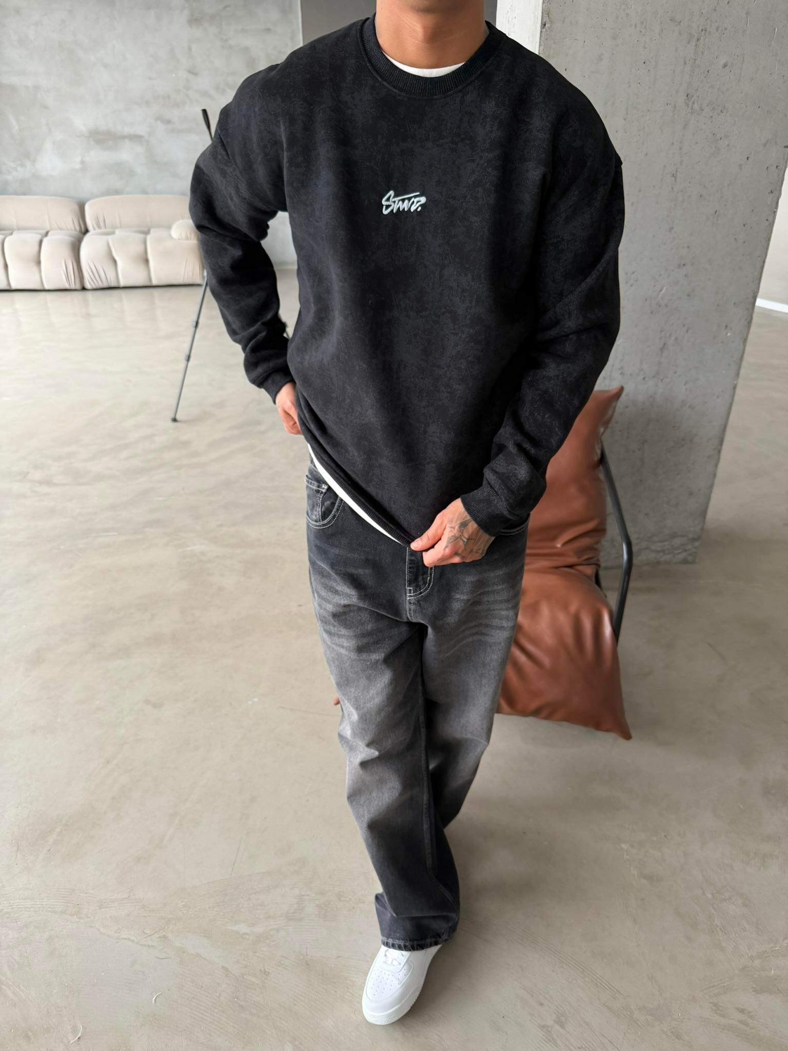 SW Preimum Acid Sweat - Siyah