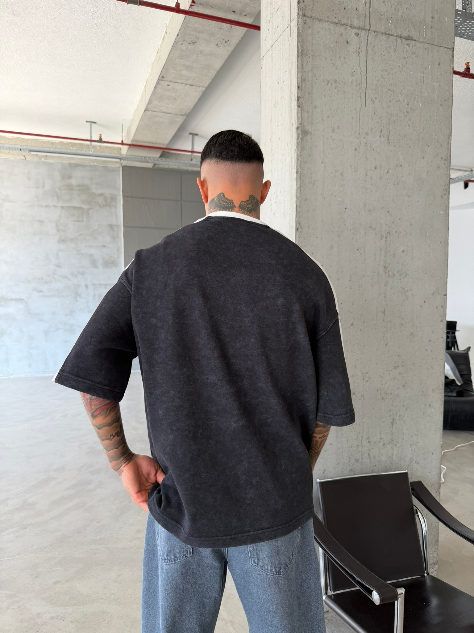 SysTem Corrupt 9 Nakışlı Premium T-Shirt - Siyah