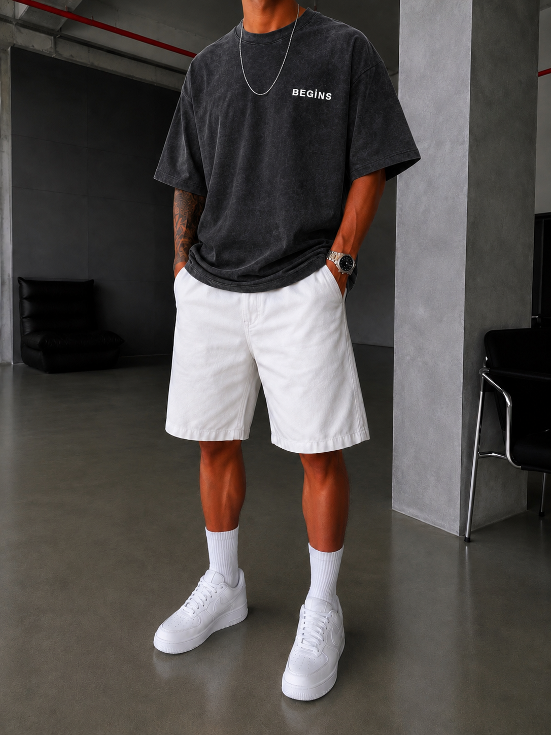 The Real Party Begins Oversize T-shirt - Siyah