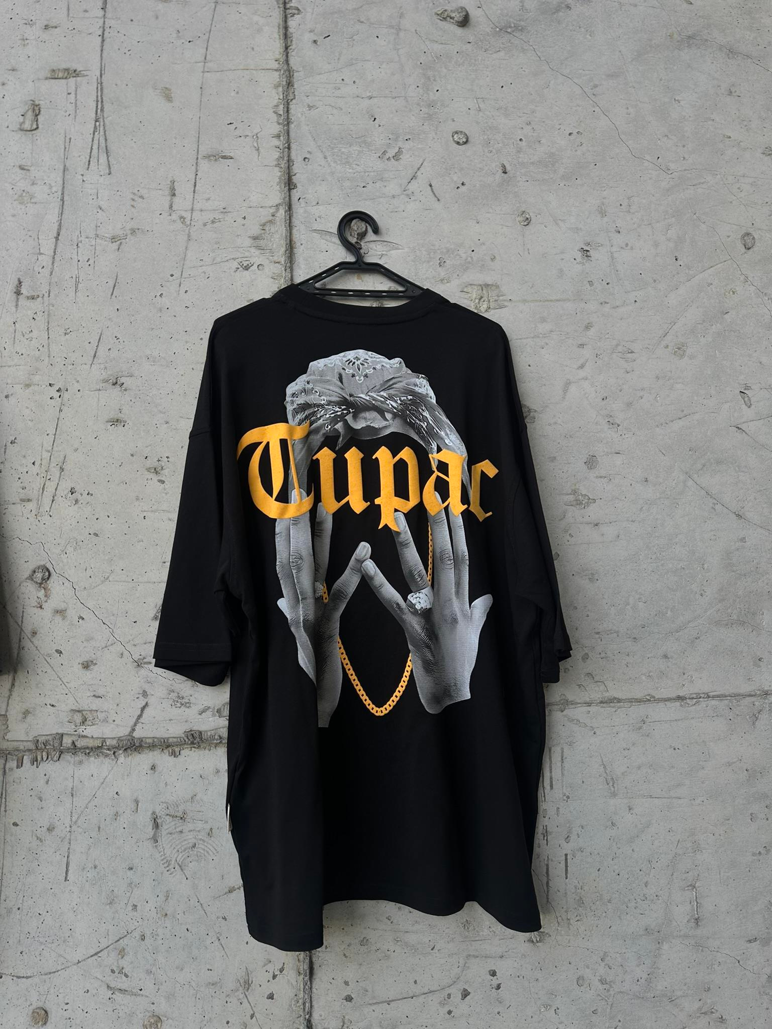 Tupac Baskılı Oversize T-Shirt  