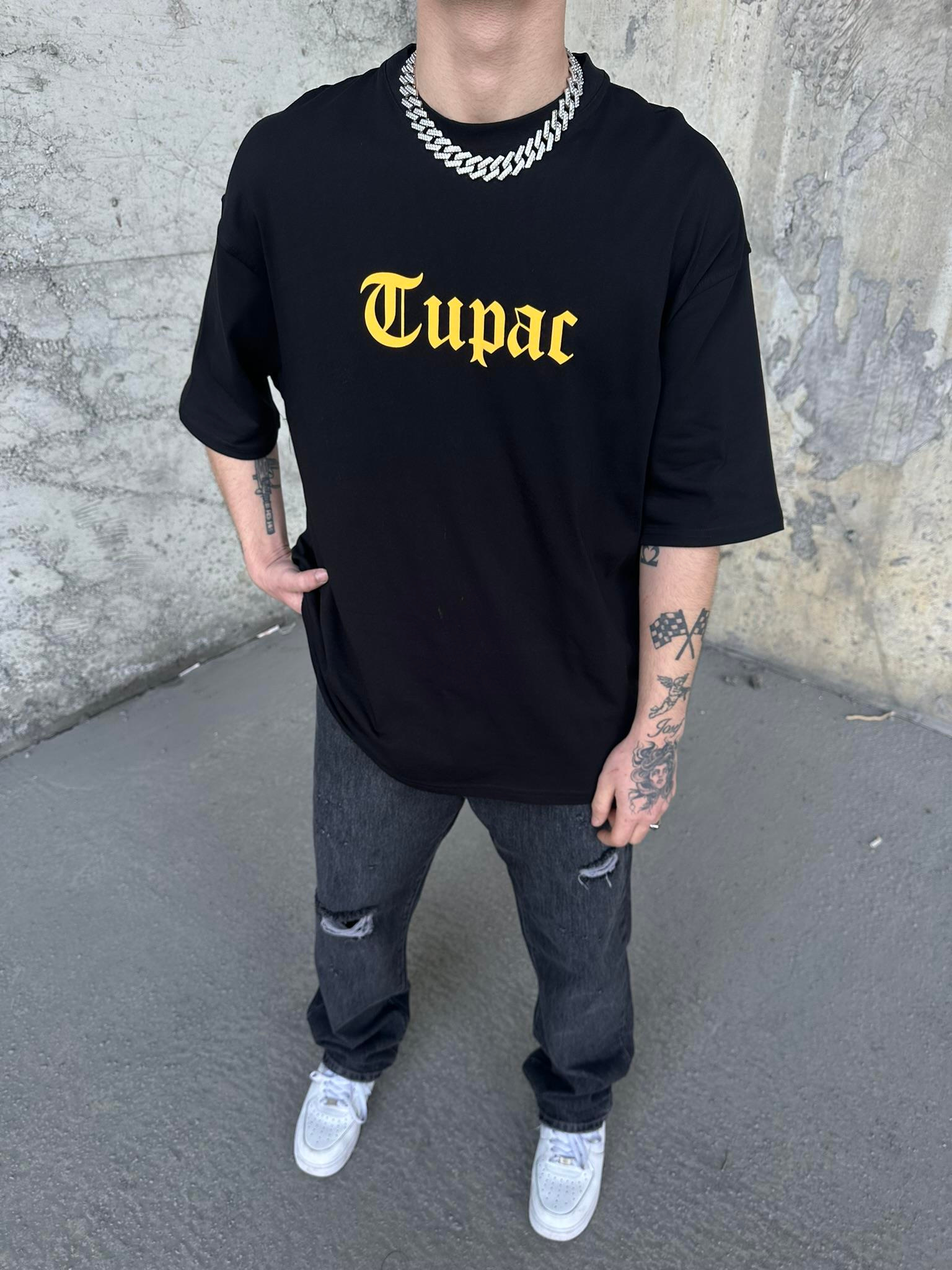 Tupac Baskılı Oversize T-Shirt  
