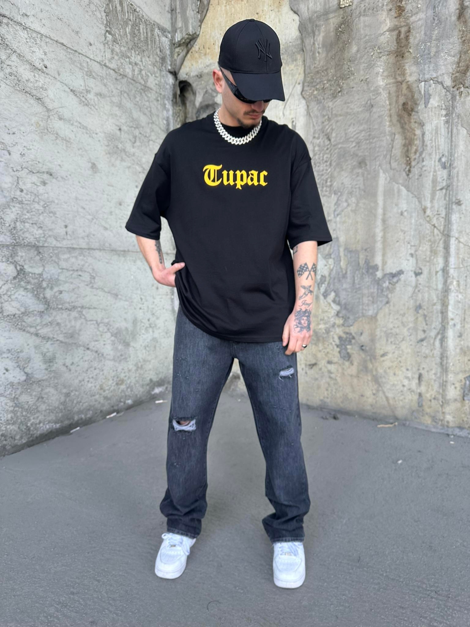 Tupac Baskılı Oversize T-Shirt  