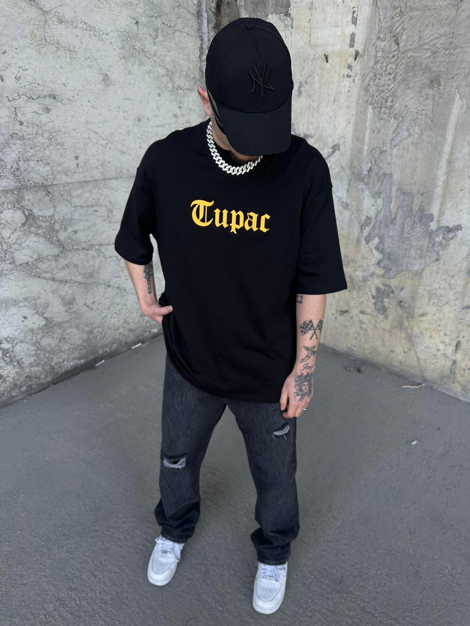 Tupac Baskılı Oversize T-Shirt  