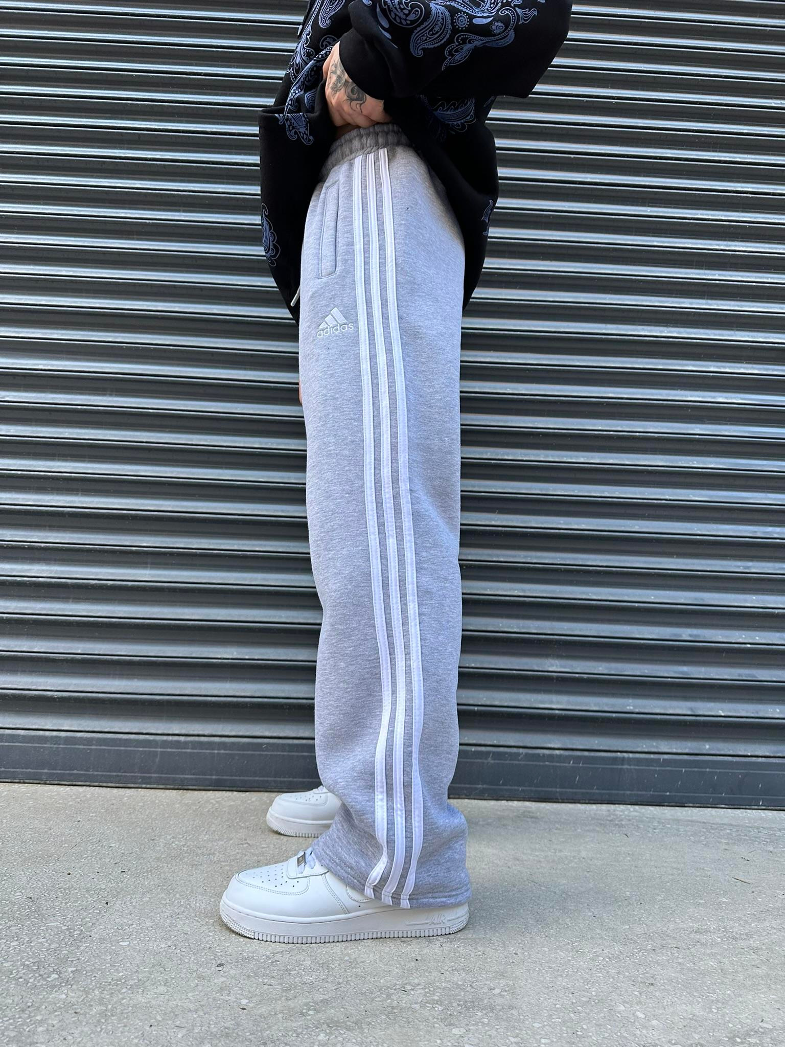 Üç Şerit Baggy Eşofman - Gri