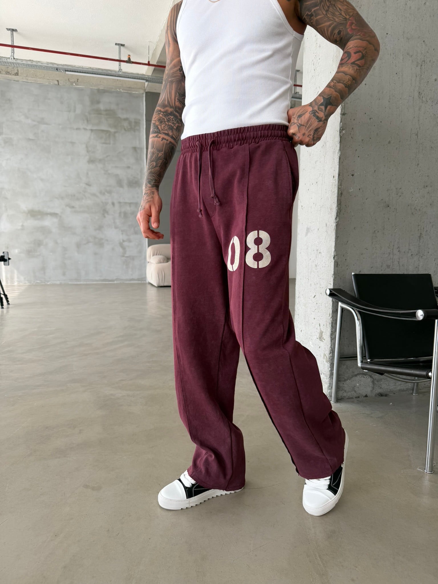 Urban Legacy 08 Premium Baggy Eşofman Altı - Bordo