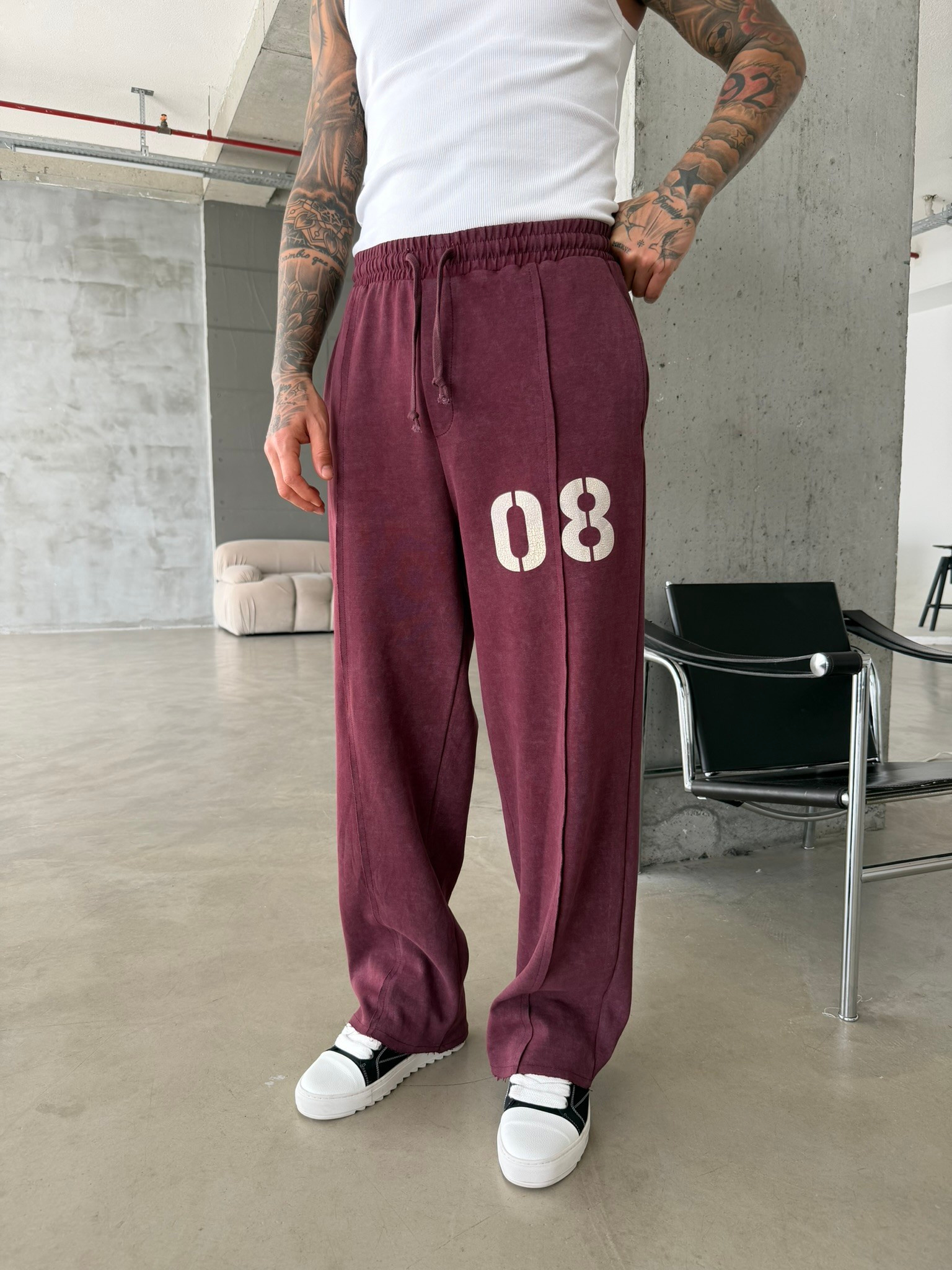 Urban Legacy 08 Premium Baggy Eşofman Altı - Bordo