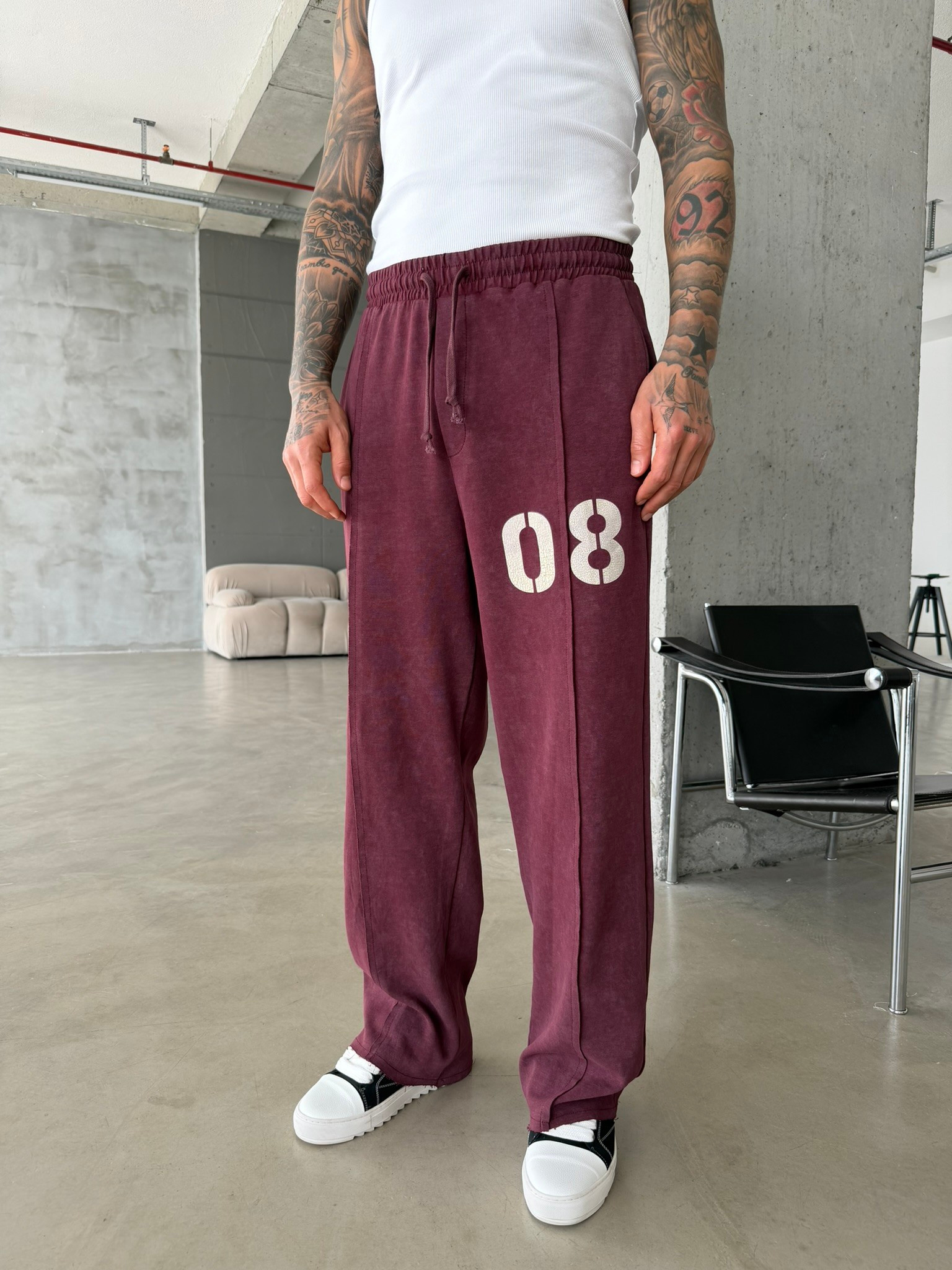 Urban Legacy 08 Premium Baggy Eşofman Altı - Bordo