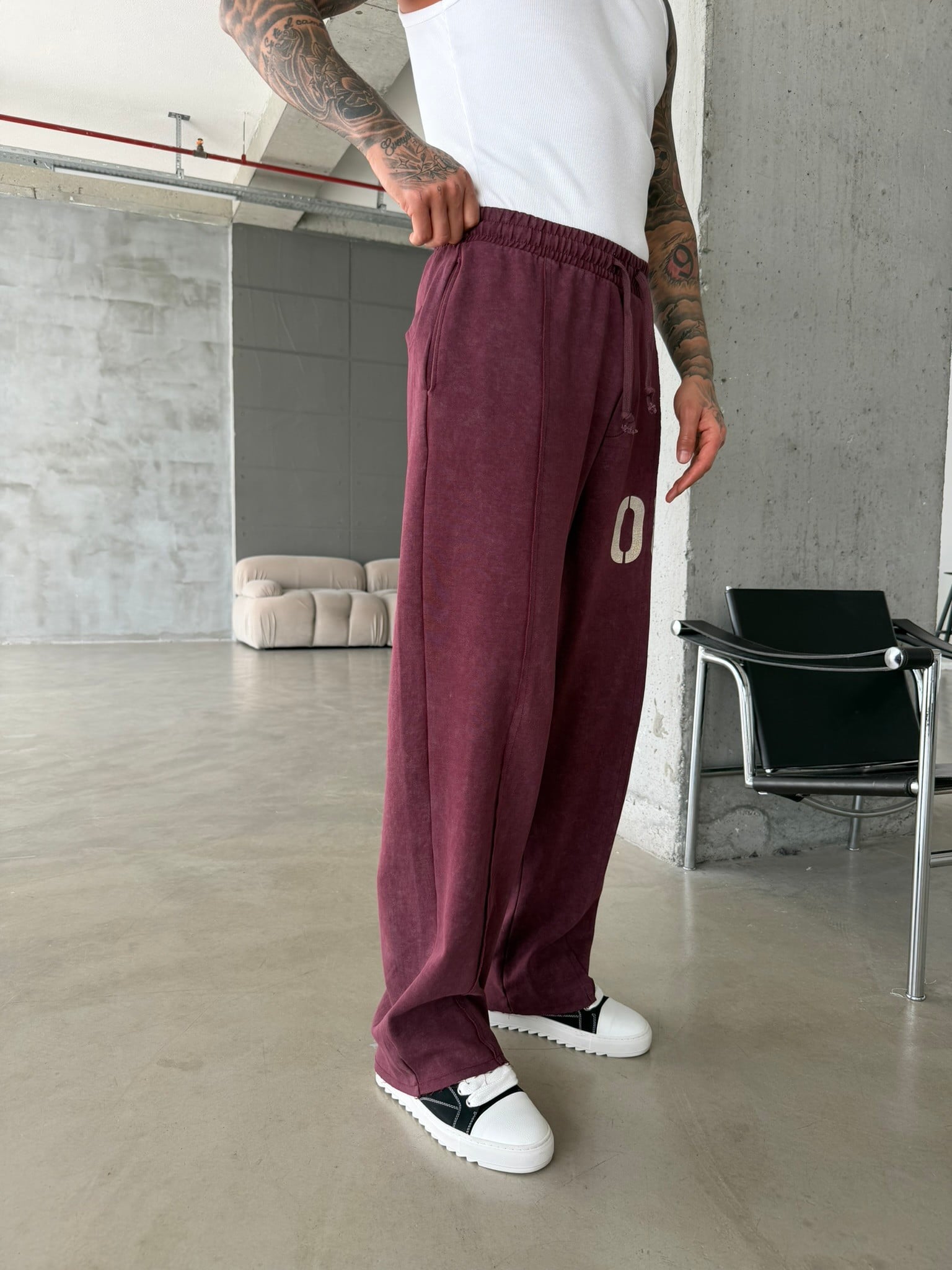 Urban Legacy 08 Premium Baggy Eşofman Altı - Bordo