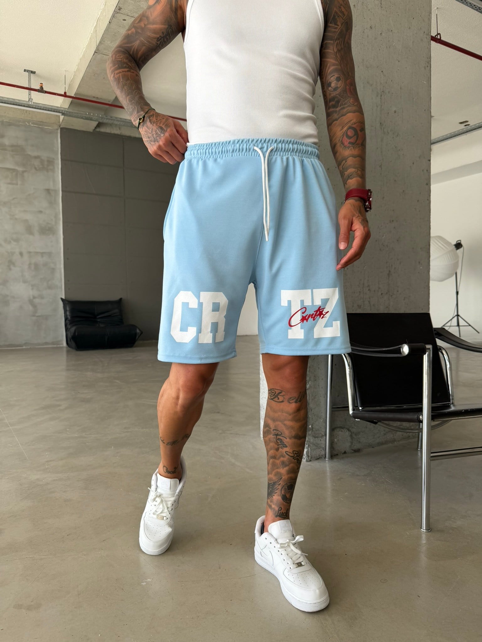 Varsity Shorts - Buz Mavi