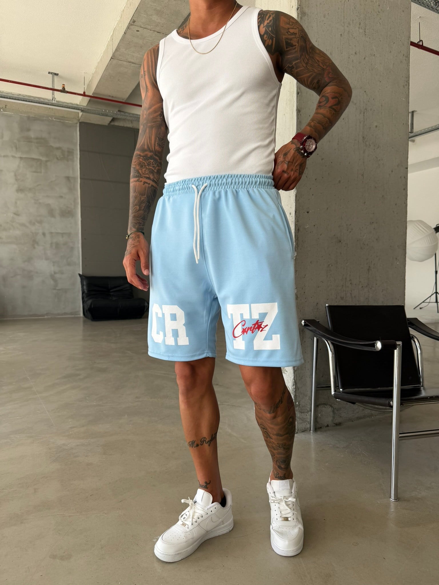 Varsity Shorts - Buz Mavi