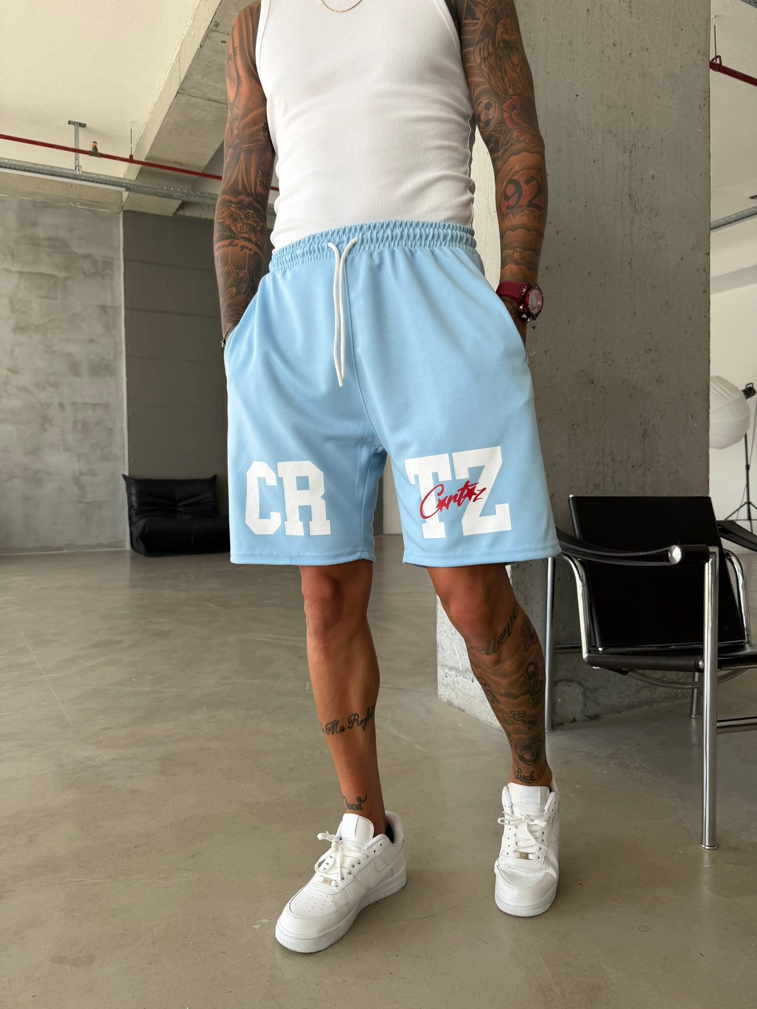 Varsity Shorts - Buz Mavi