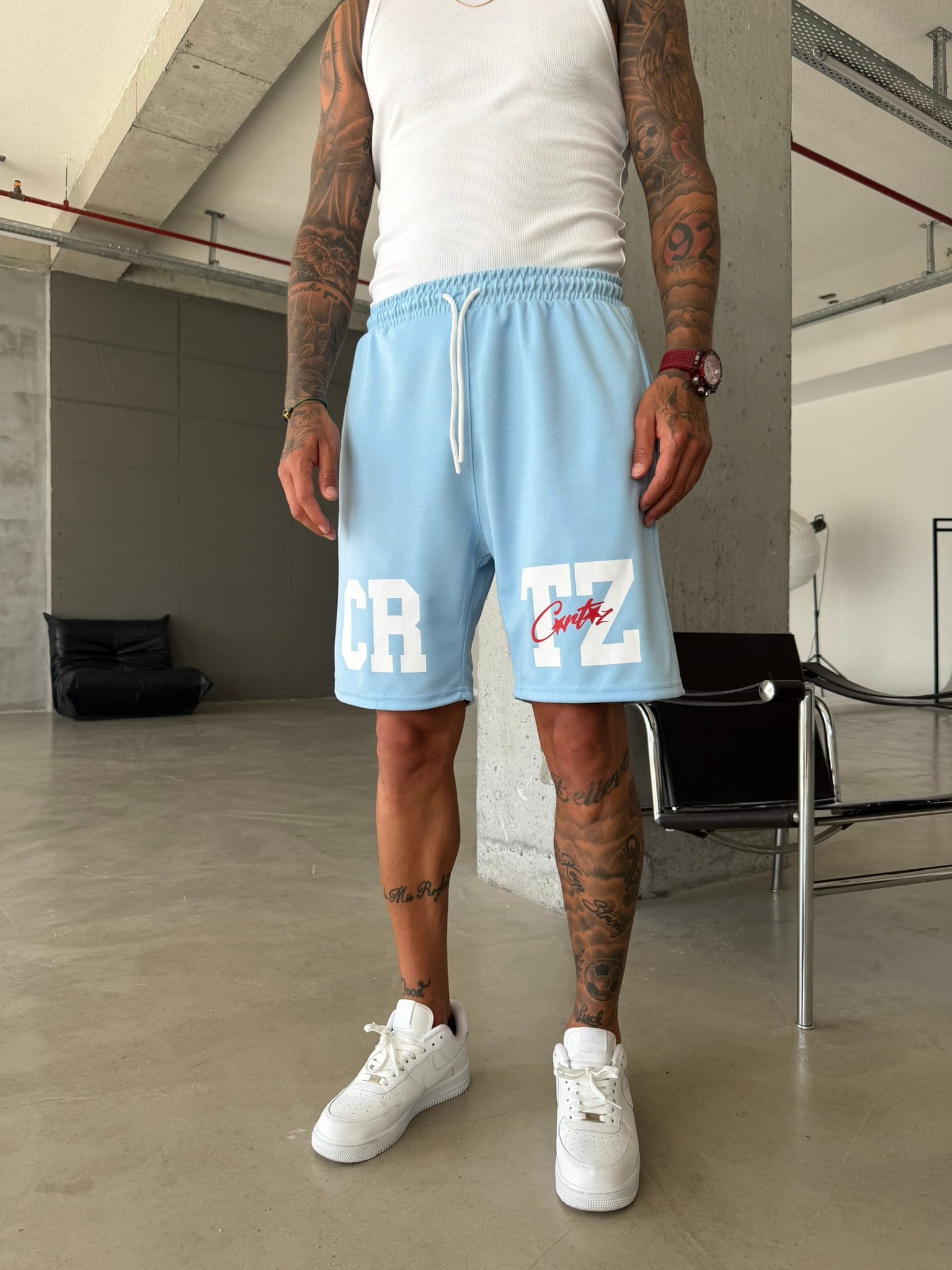 Varsity Shorts - Buz Mavi
