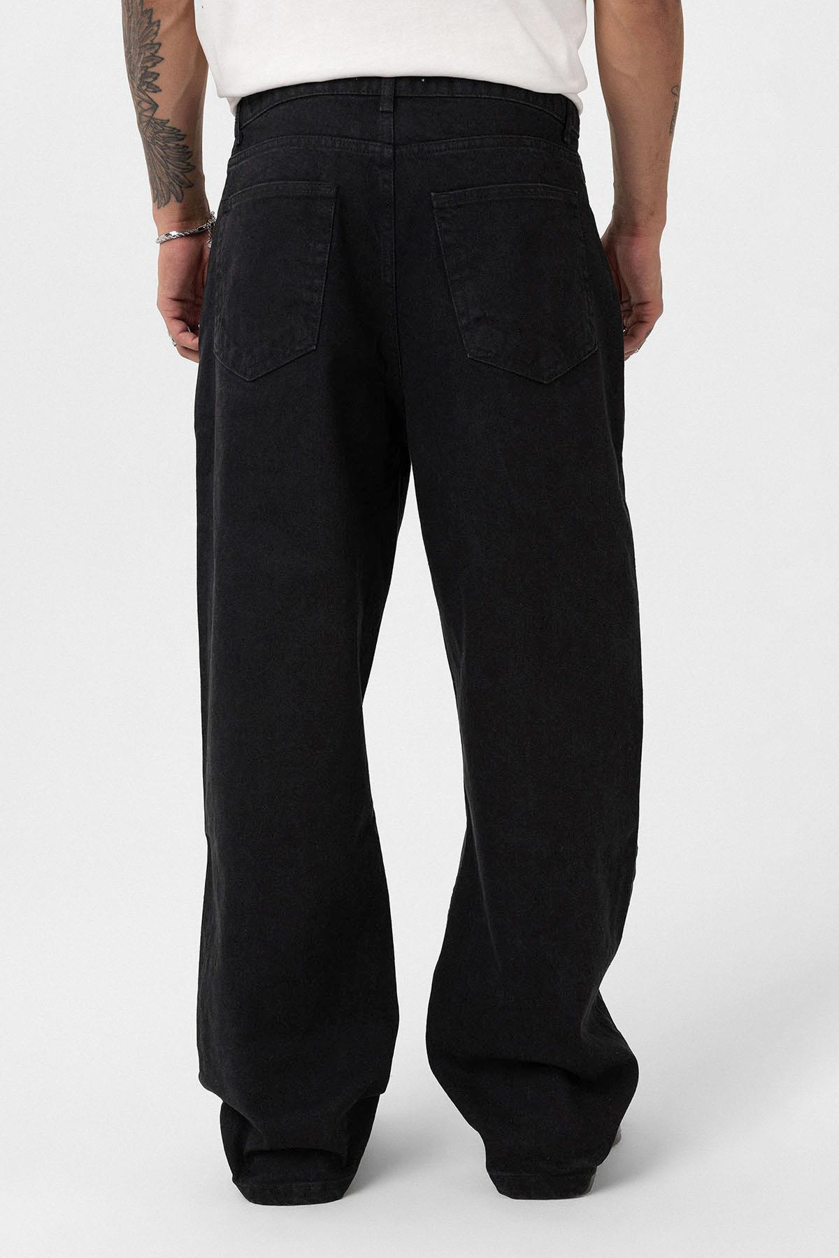 VMS Düz Basic Baggy Pantolon - Siyah