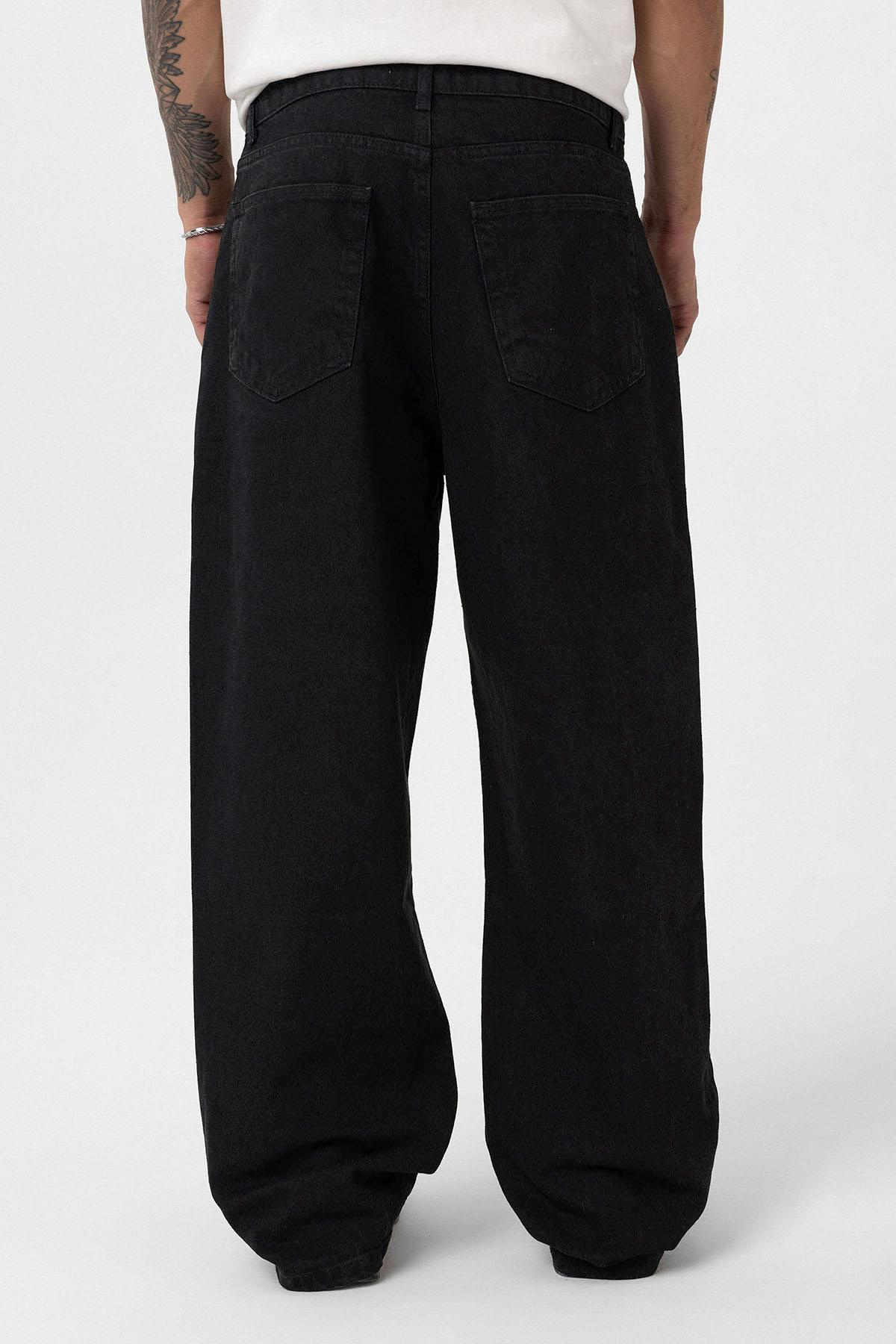 VMS Düz Basic Baggy Pantolon - Siyah