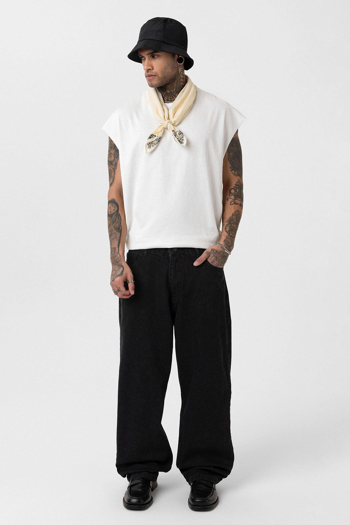 VMS Düz Basic Baggy Pantolon - Siyah