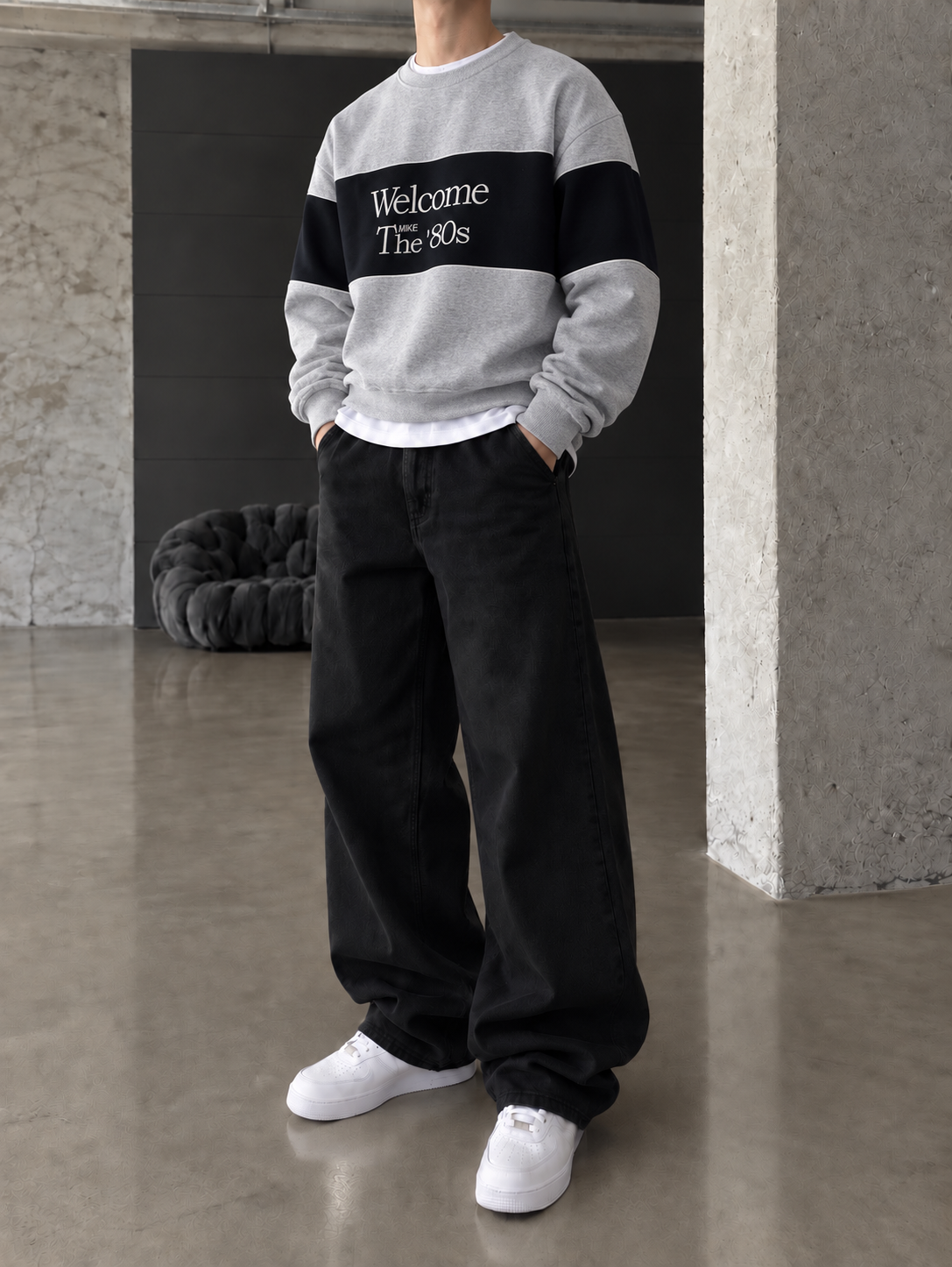 Welcome The 80s Sweat - Gri
