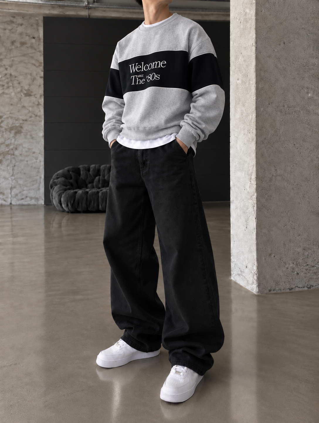 Welcome The 80s Sweat - Gri