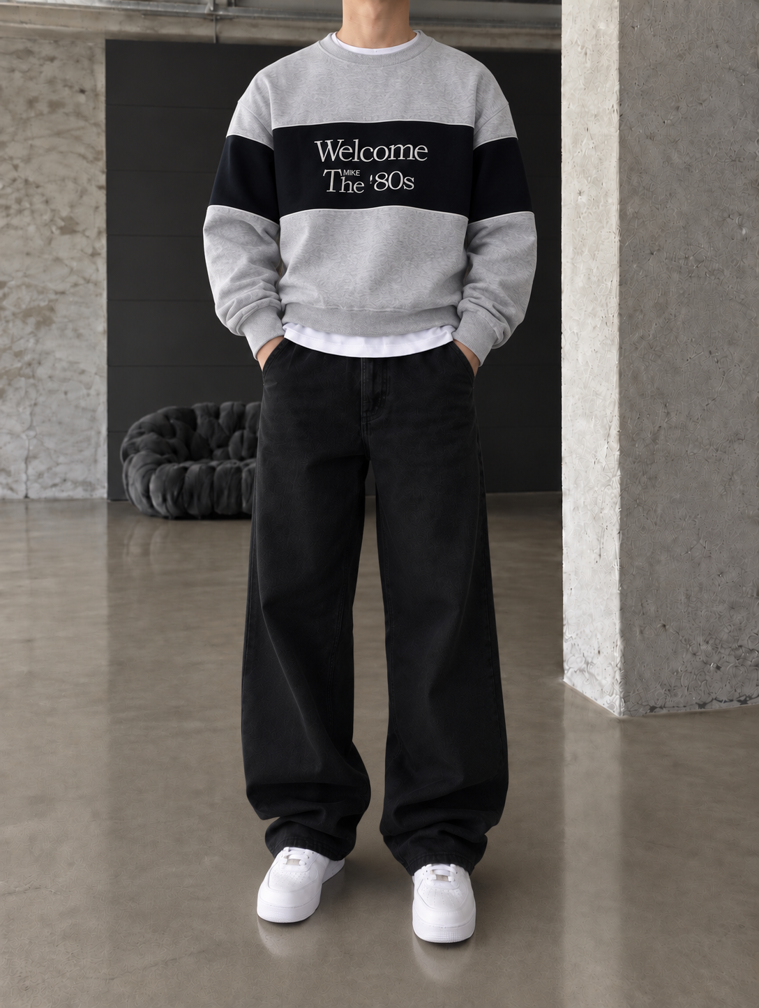 Welcome The 80s Sweat - Gri