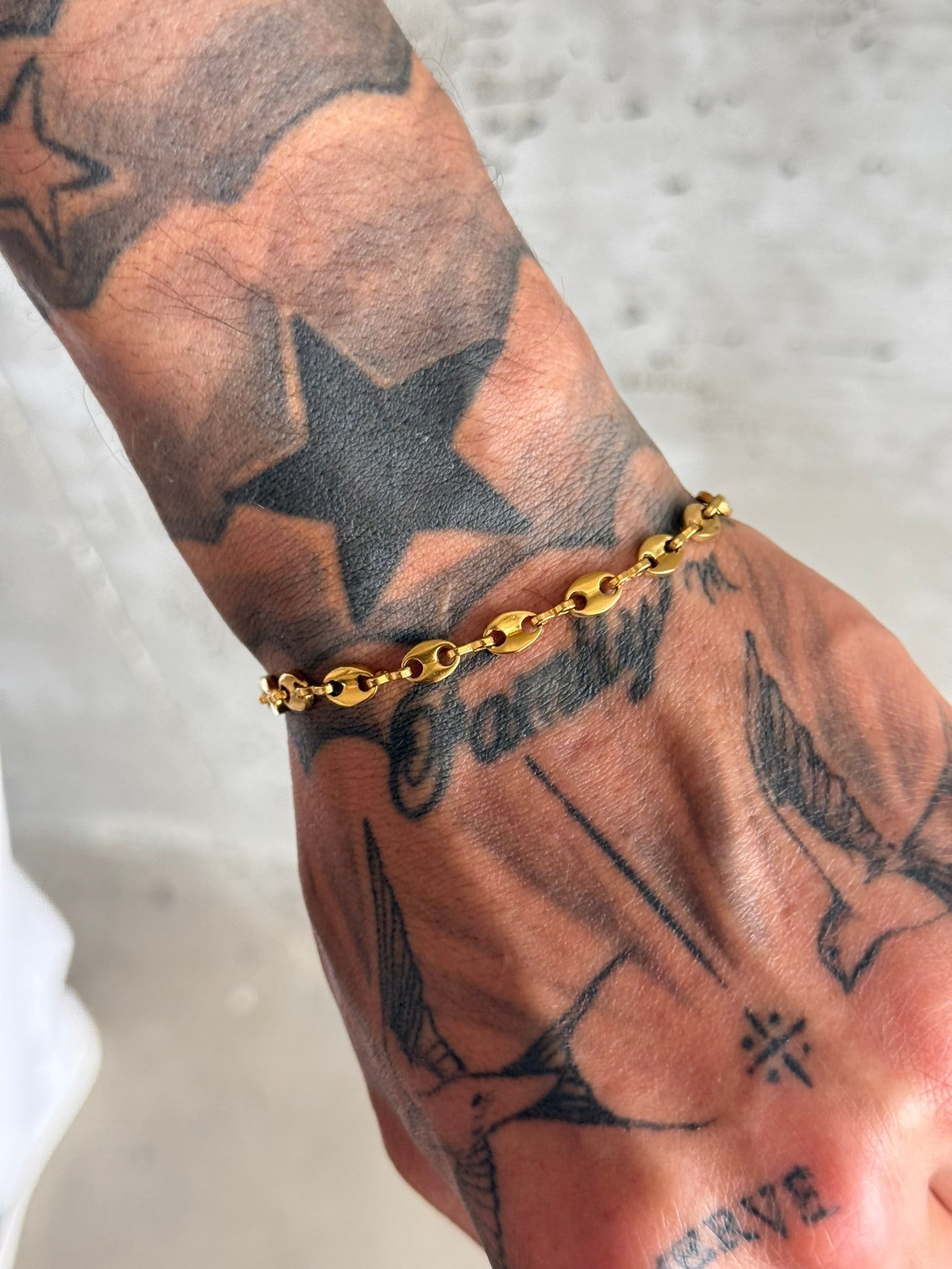 Wolf Grip Erkek Bileklik - Gold