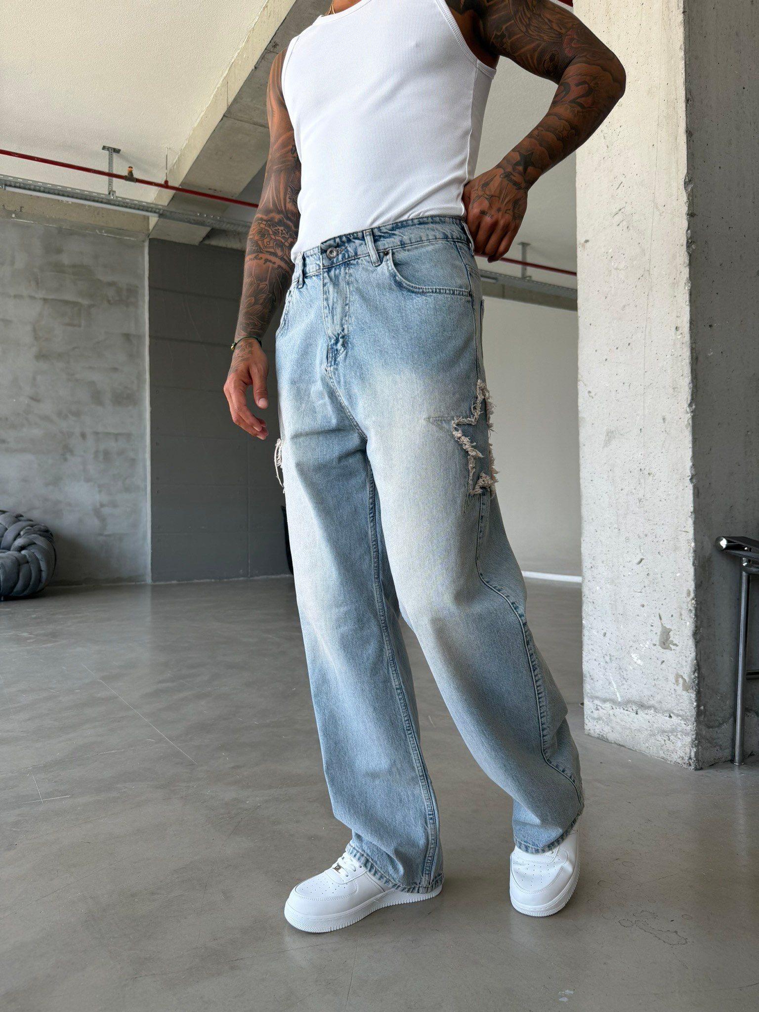 Yıldız Nakış İşleme Premium Baggy Pantolon