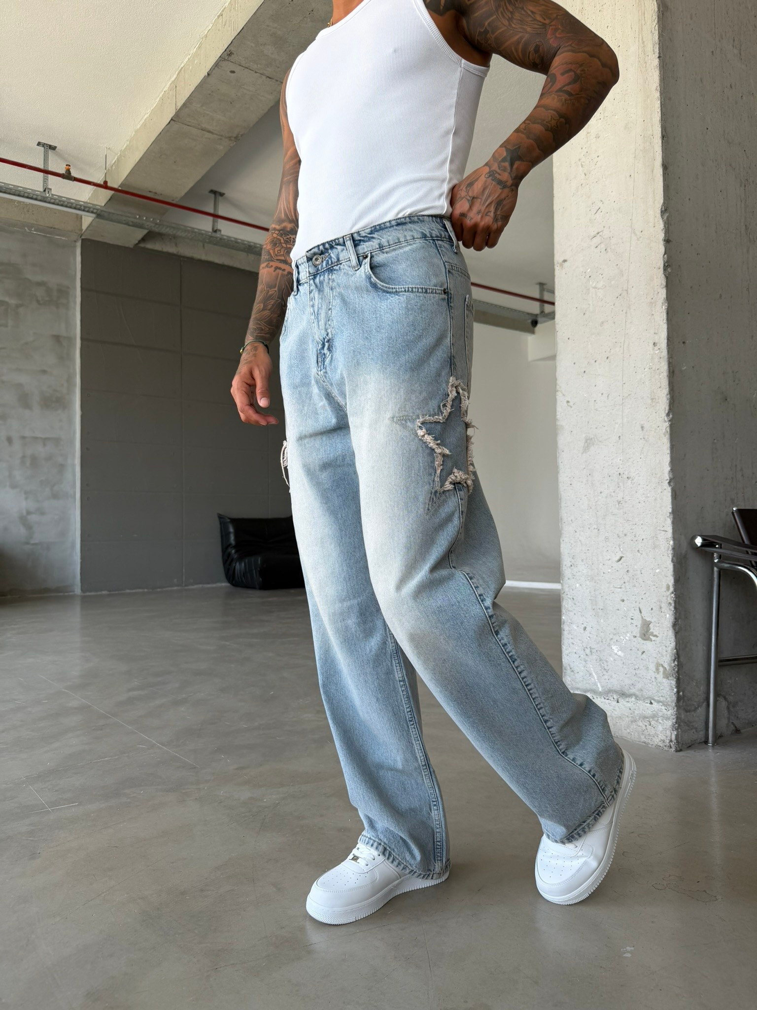 Yıldız Nakış İşleme Premium Baggy Pantolon