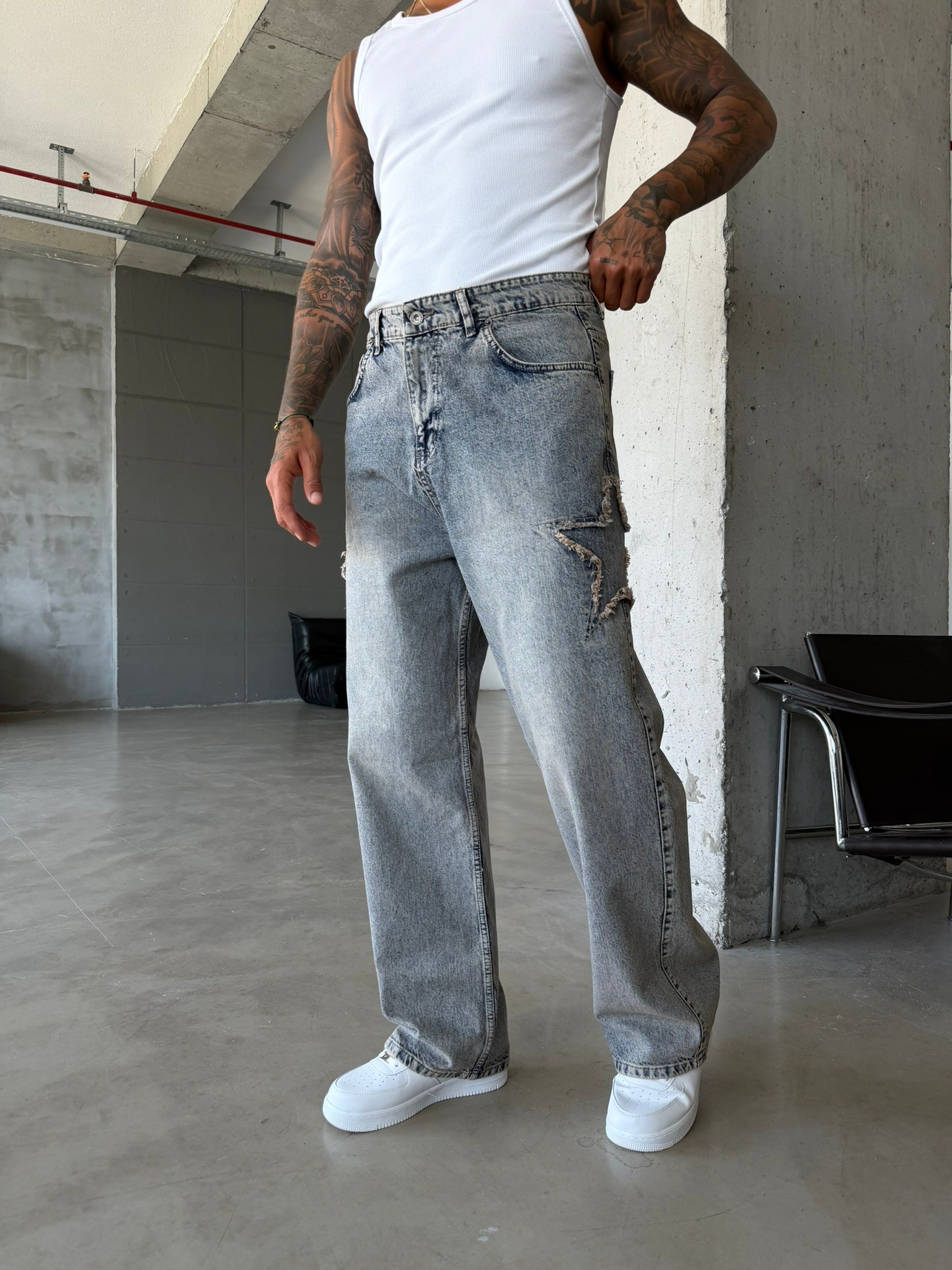 Yıldız Nakış İşleme Premium Baggy Pantolon