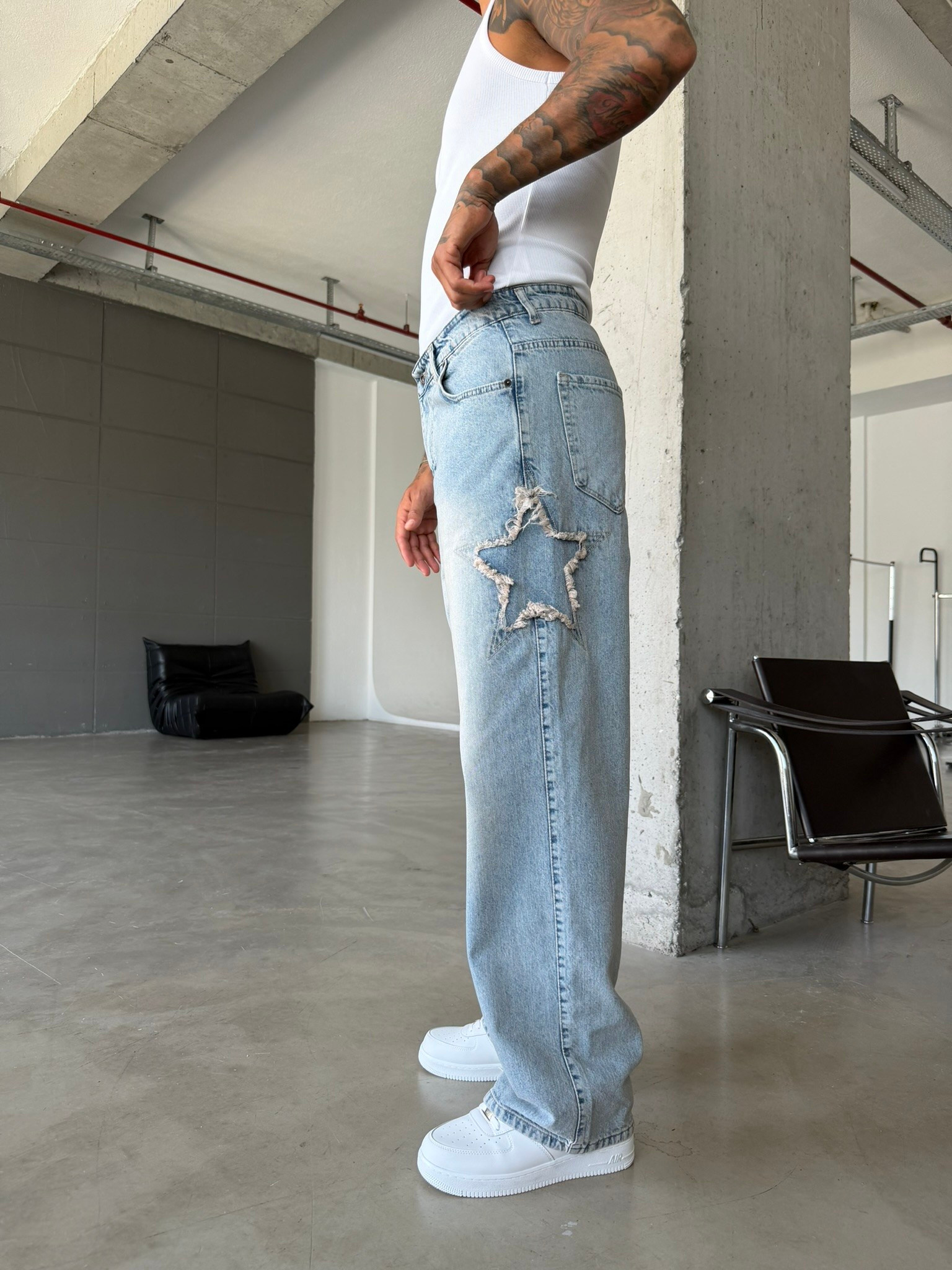 Yıldız Nakış İşleme Premium Baggy Pantolon