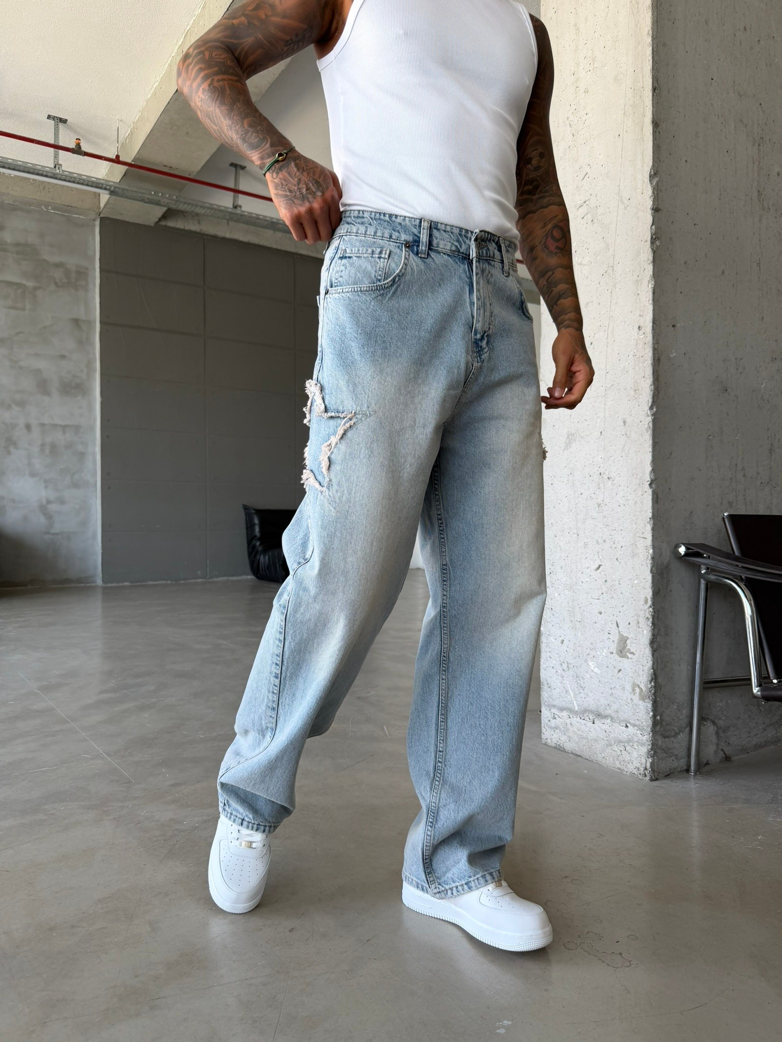Yıldız Nakış İşleme Premium Baggy Pantolon