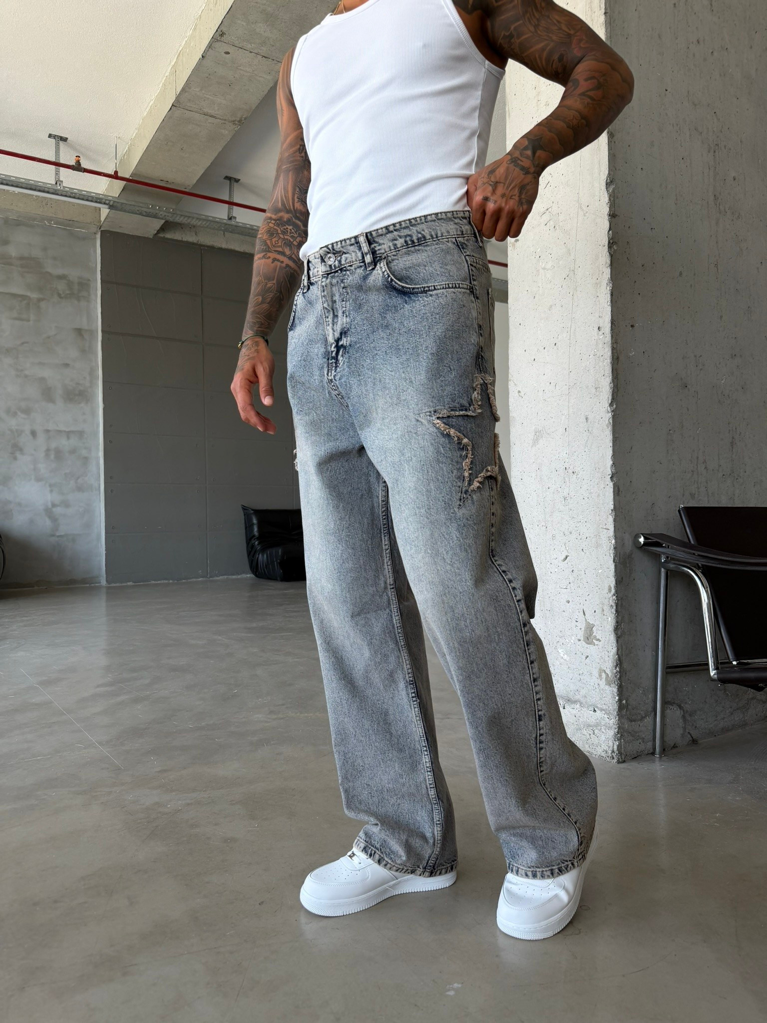Yıldız Nakış İşleme Premium Baggy Pantolon