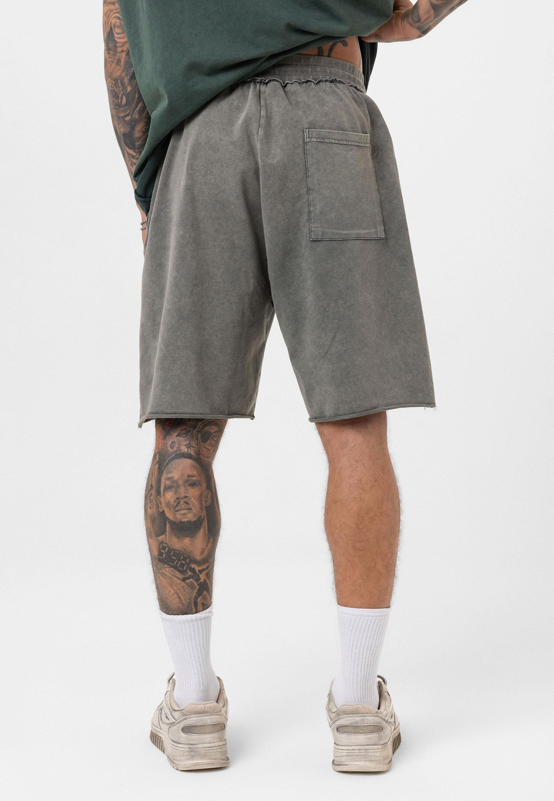 Yımakamalı Kesik Detaylı Şort - Yeşil