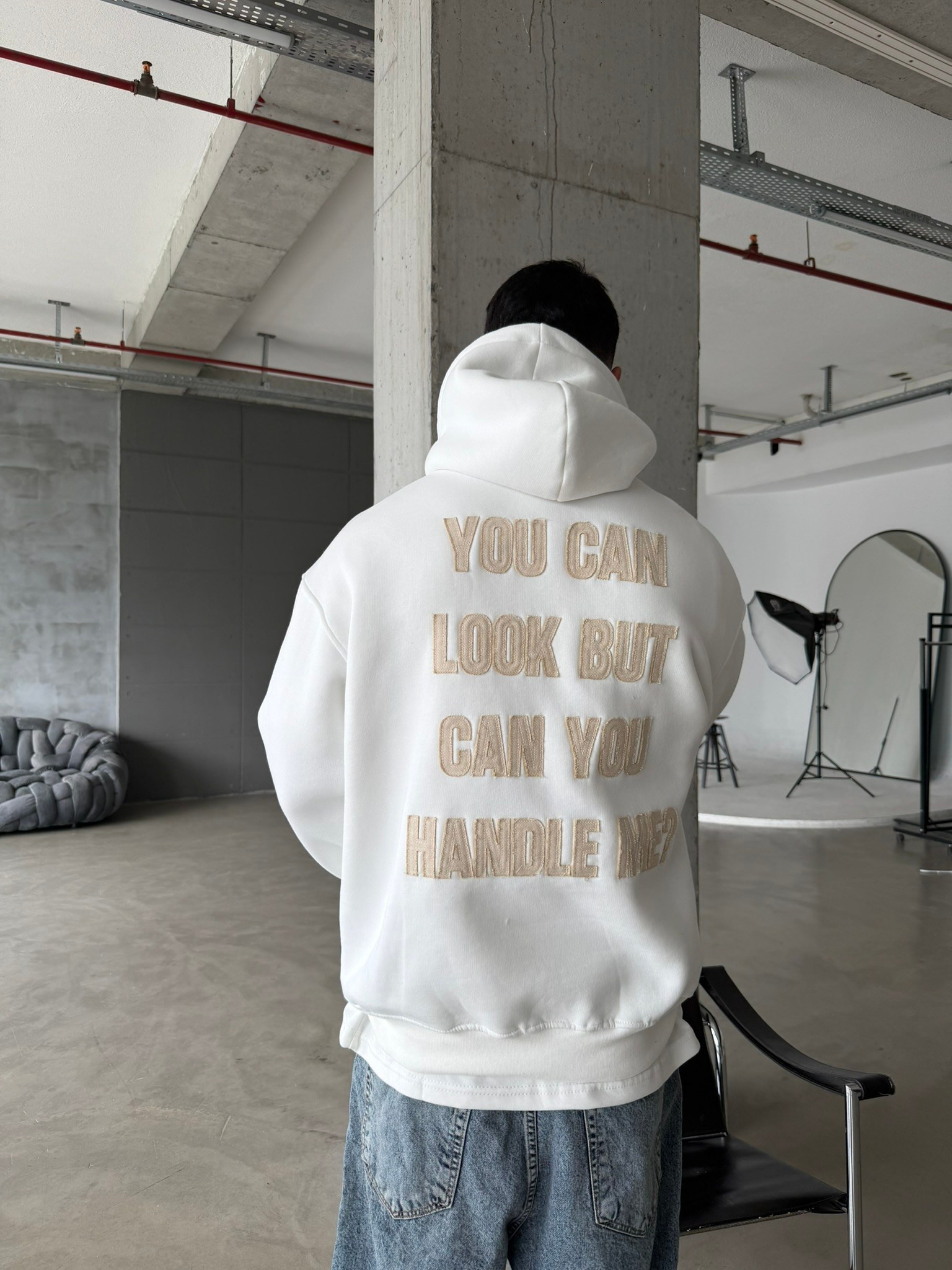 You Can Look But Acid  Yıkama Premium Hoodie