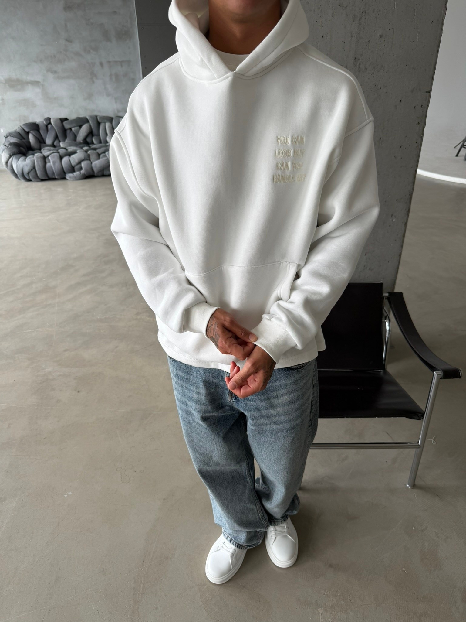 You Can Look But Acid  Yıkama Premium Hoodie