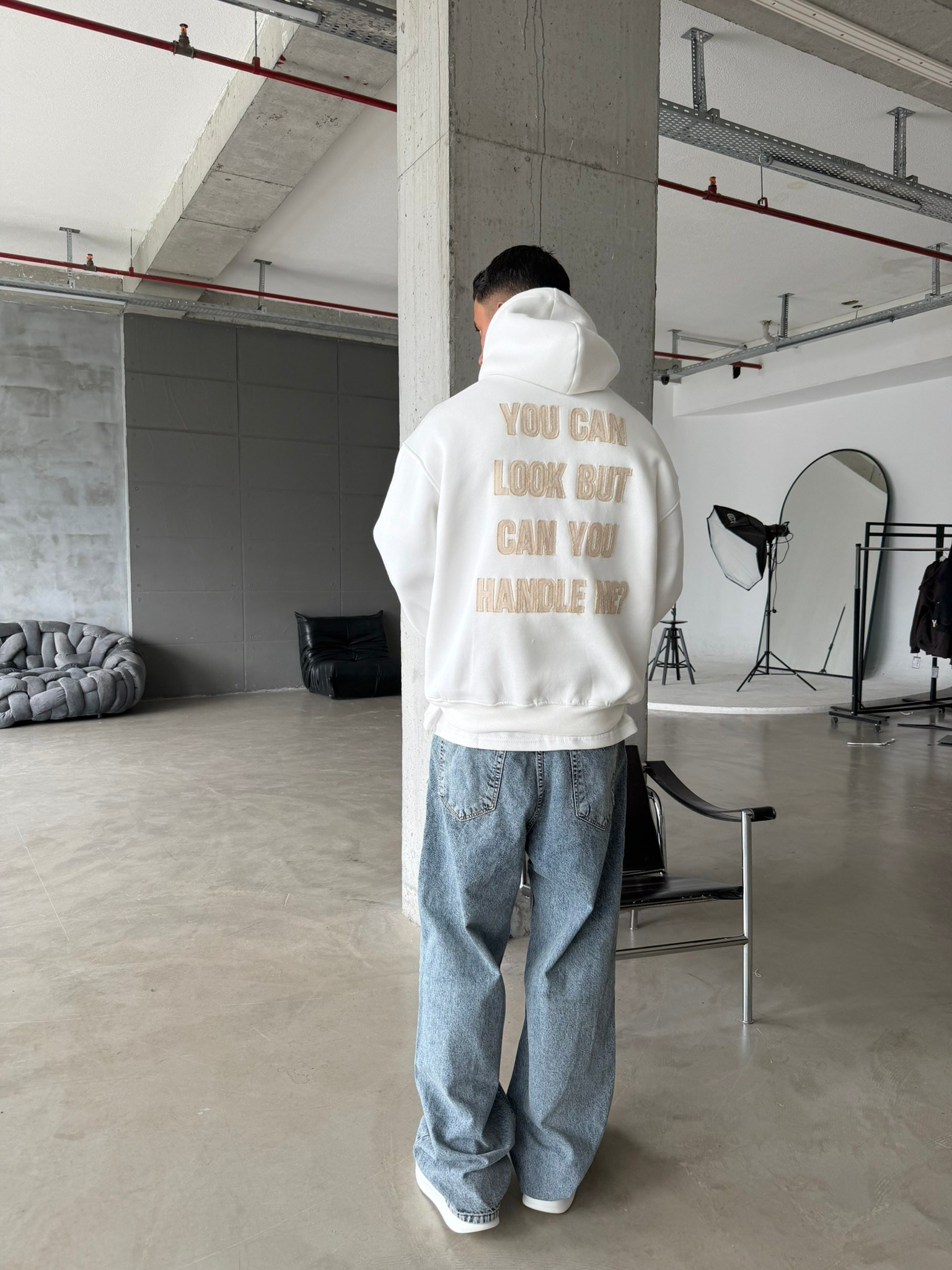 You Can Look But Acid  Yıkama Premium Hoodie