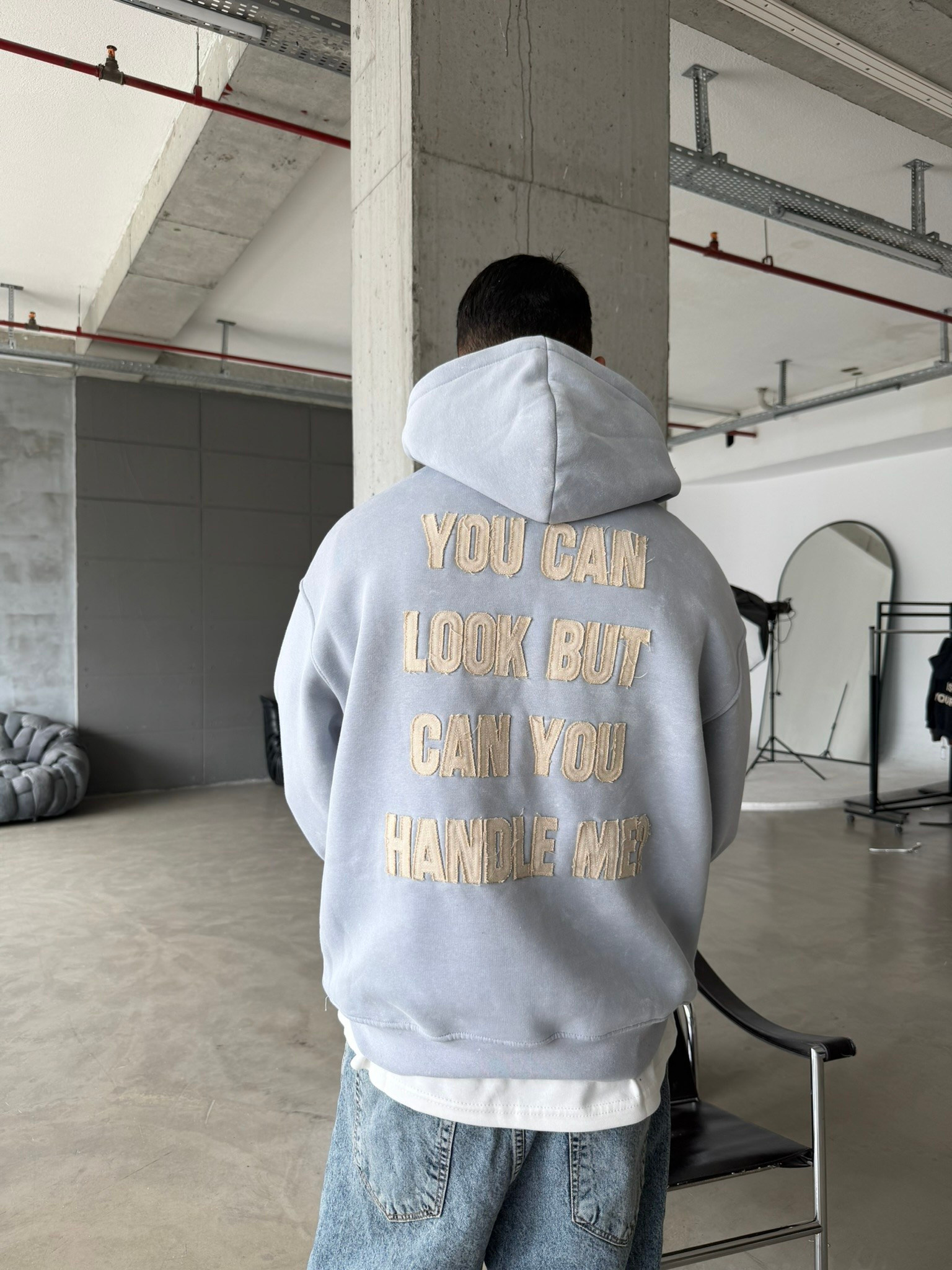 You Can Look But Acid  Yıkama Premium Hoodie
