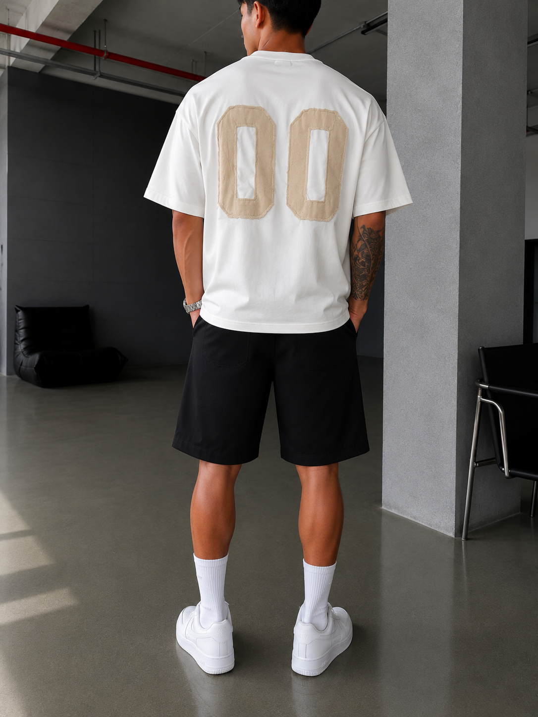 Zero 00 Pacht Detaylı Acid Yıkama T-Shirt
