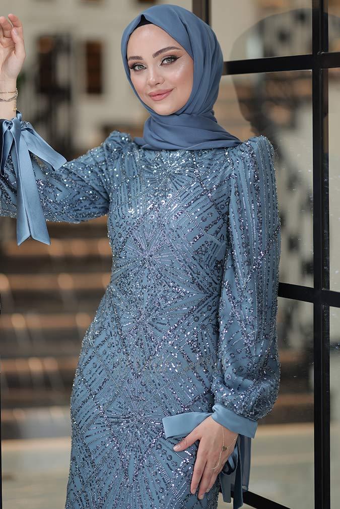 Pınar Şems Aylin Abiye İndigo