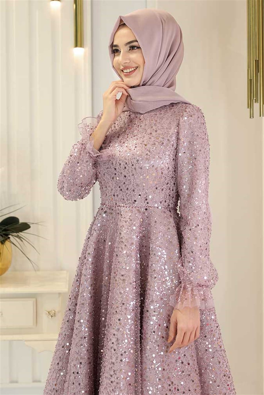 Pınar Şems Elif Abiye Lila