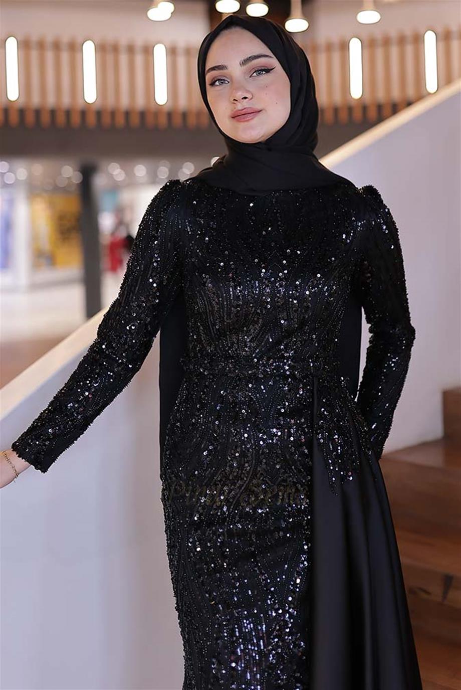 Pınar Şems Hayrunisa Abiye Siyah