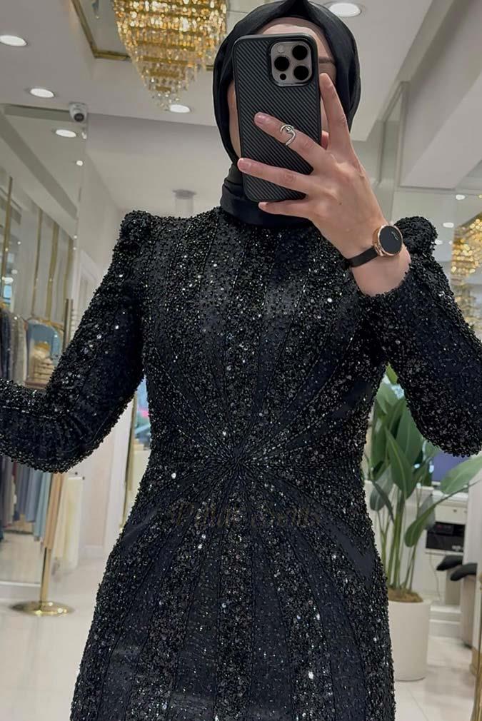 Pınar Şems Rahşan Abiye Siyah