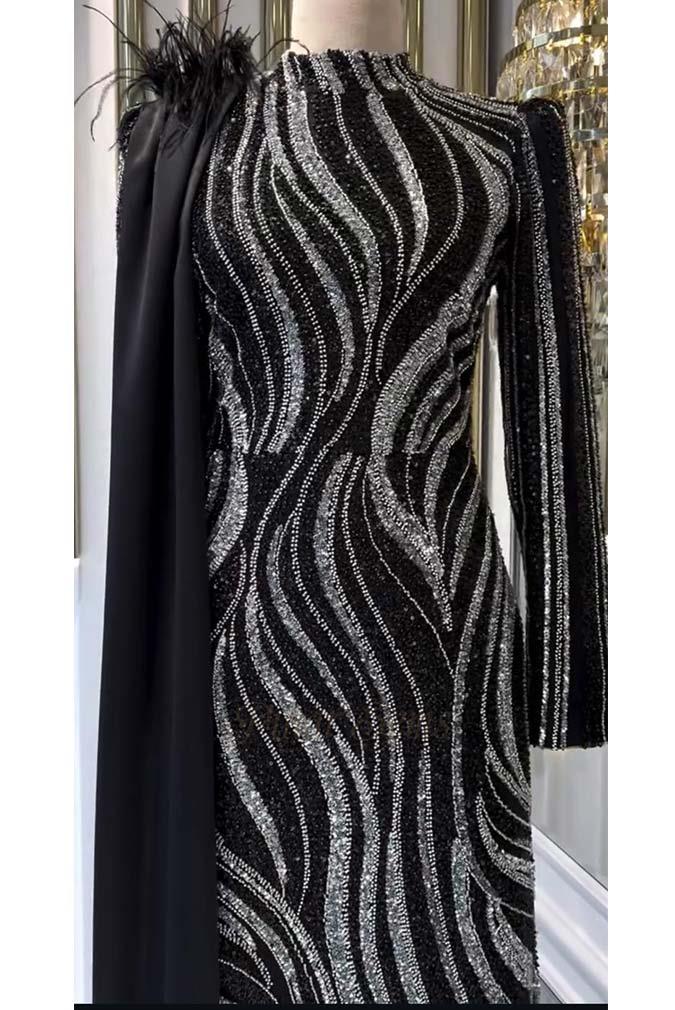 Pınar Şems Zerrin Abiye Siyah