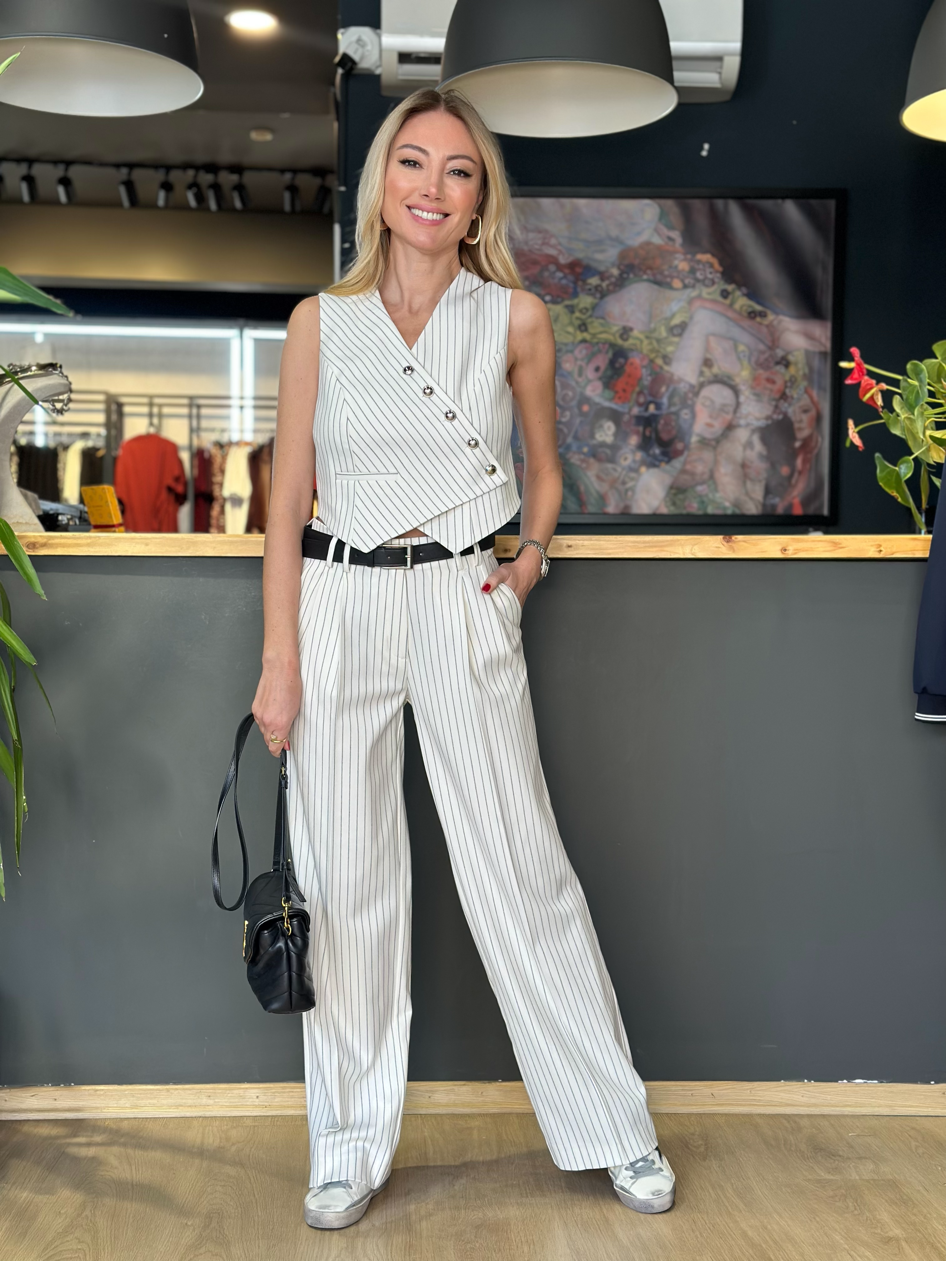 Berlin Çizgili Yelek